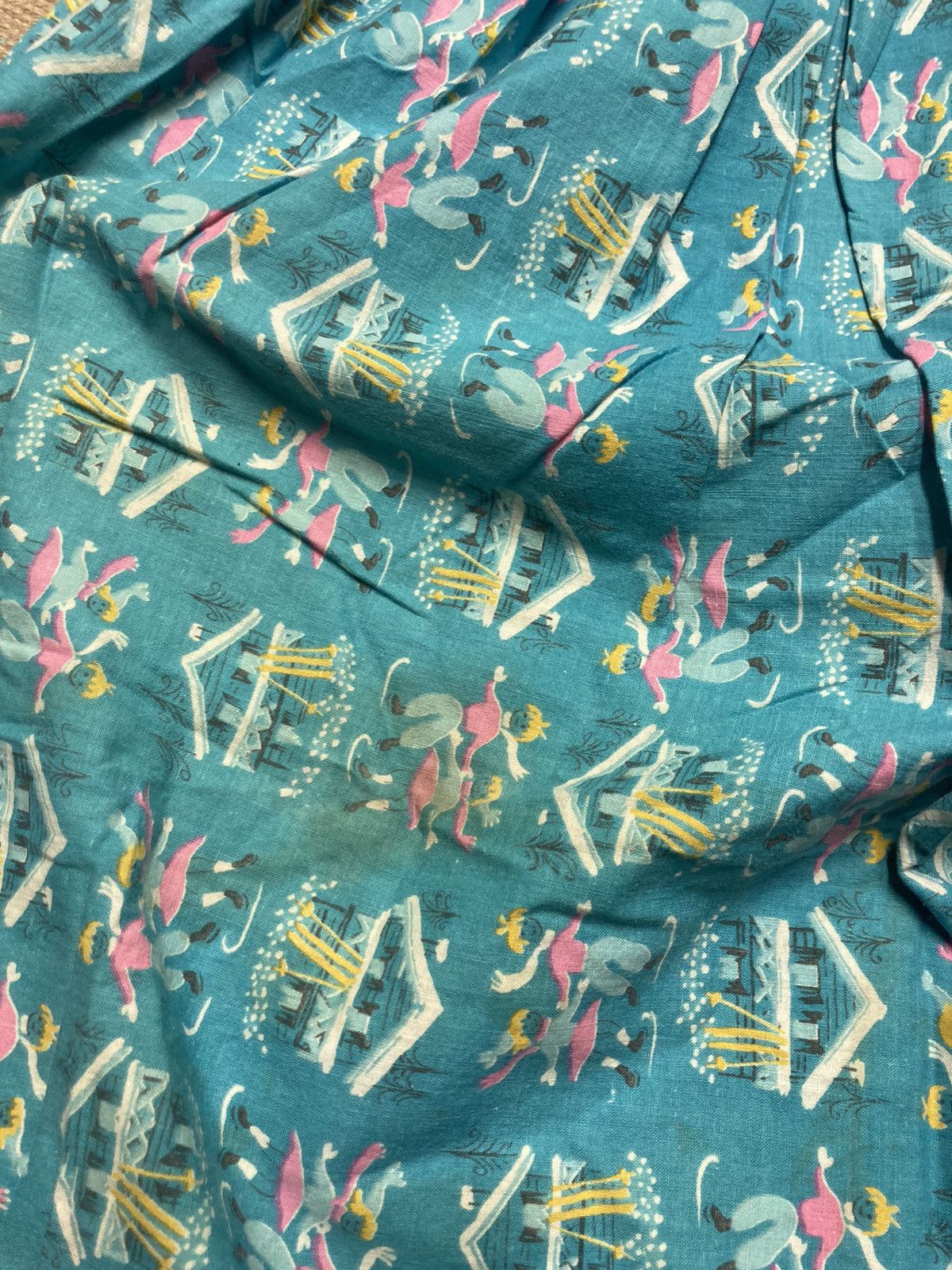 Vintage 1950s novelty print skirt ice skating cotton pleat midi? 24” Size 24" / US 00 / IT 34 - 9 Thumbnail