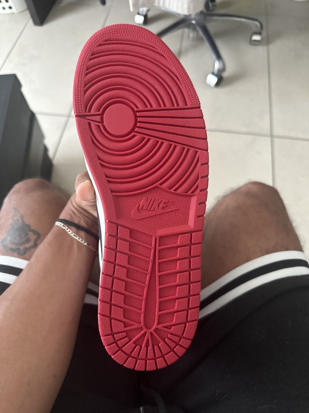 Nike Jordan 1 Black Toe Reimagined Size US 10.5 / EU 43-44 - 6 Thumbnail