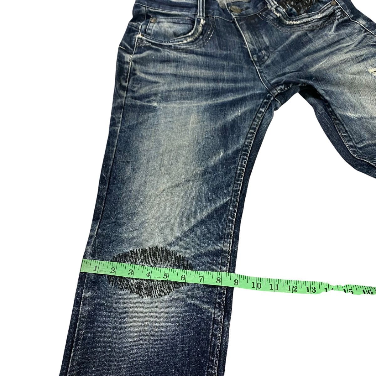 If Six Was Nine × Japanese Brand × Le Grande Bleu (L.G.B.) Pasta Denim Distressed Size 32 Blue Black Colour Size US 32 / EU 48 - 18 Thumbnail