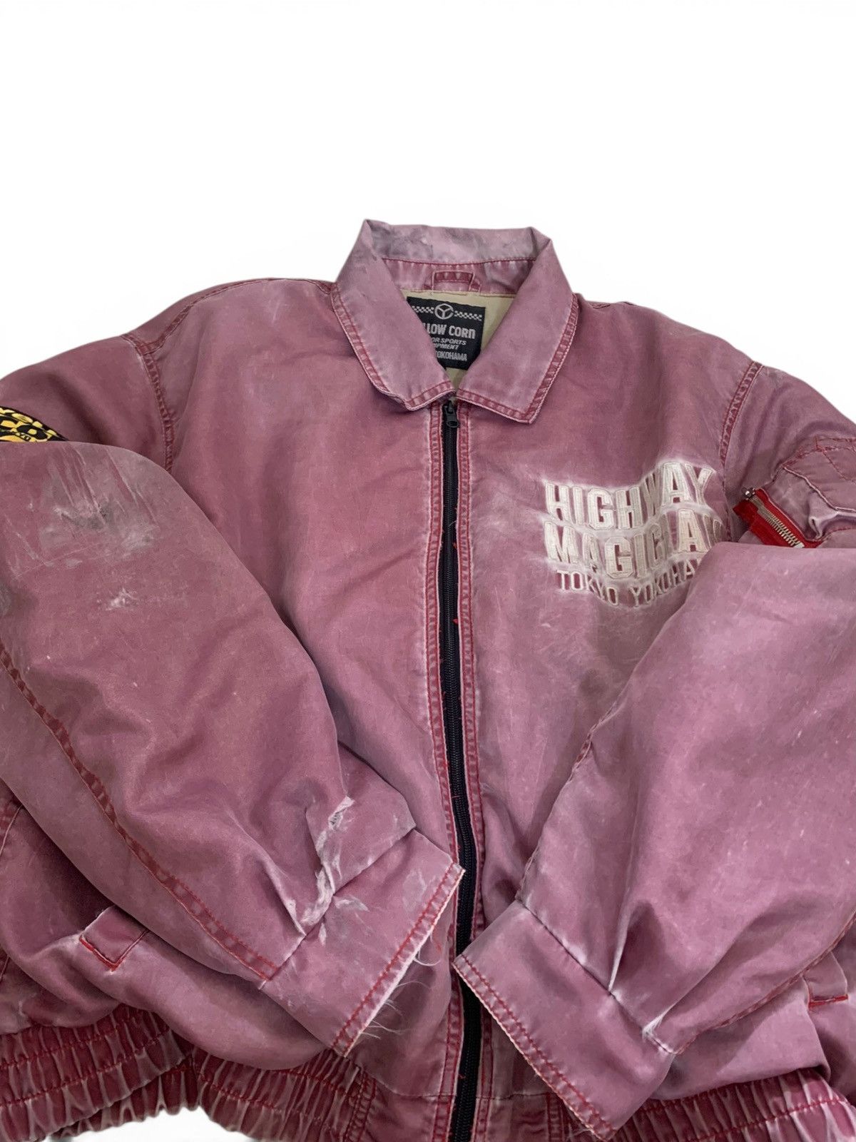 Vintage 👹Vintage Faded Yellow Corn SLEDGE HAMMER Bomber Jacket Size US M / EU 48-50 / 2 - 9 Thumbnail