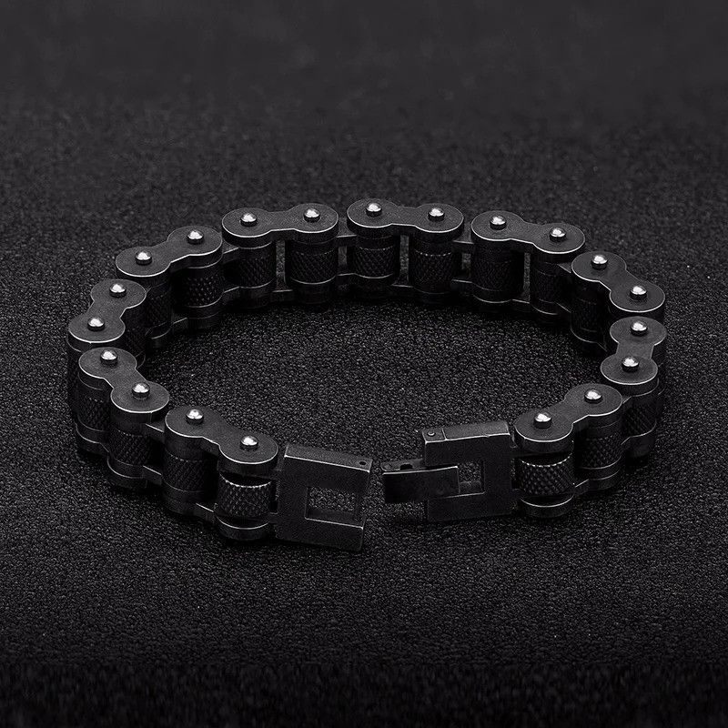 Other Biker Chain Link Bracelet Stainless Steel Punk Gift For Him Size ONE SIZE - 3 Thumbnail