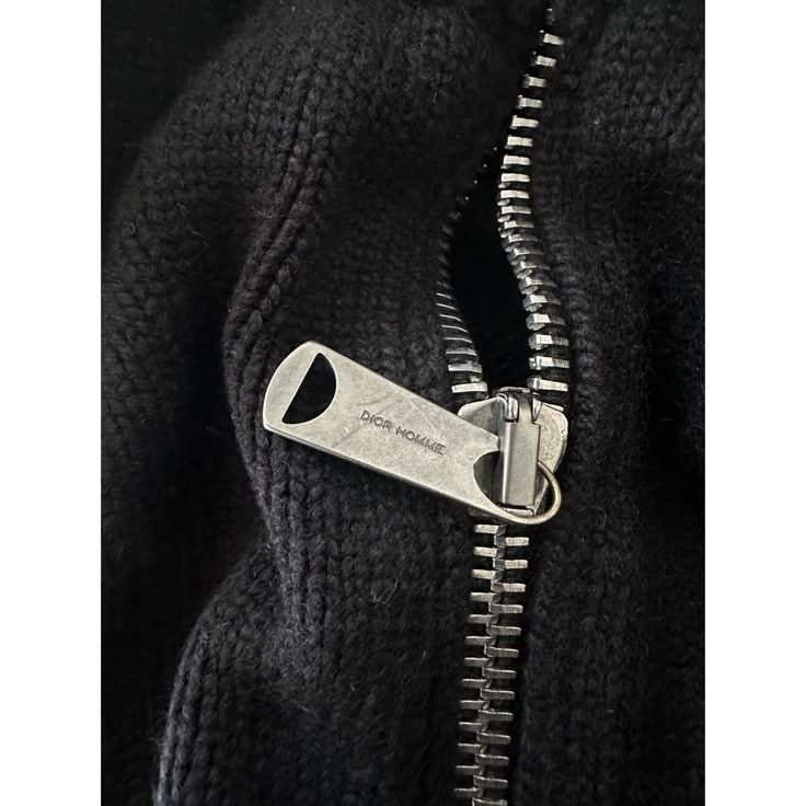 Hedi Slimane 06AW Dior Homme Cashmere Zip Knit Size US XS / EU 42 / 0 - 2 Thumbnail
