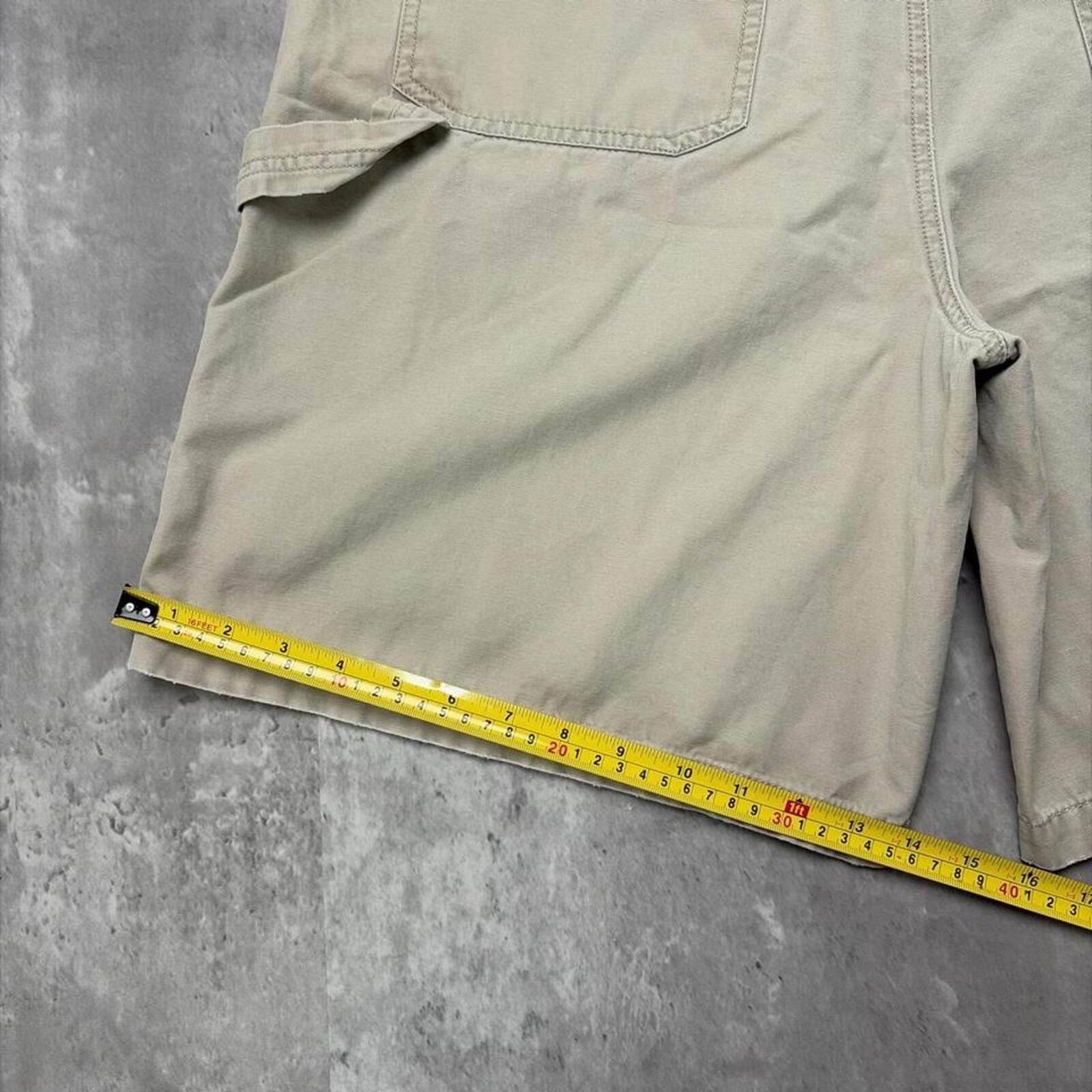 Faded Glory Y2K Beige Faded Glory Grunge Baggy Carpenter Skater Shorts Size US 38 / EU 54 - 8 Thumbnail