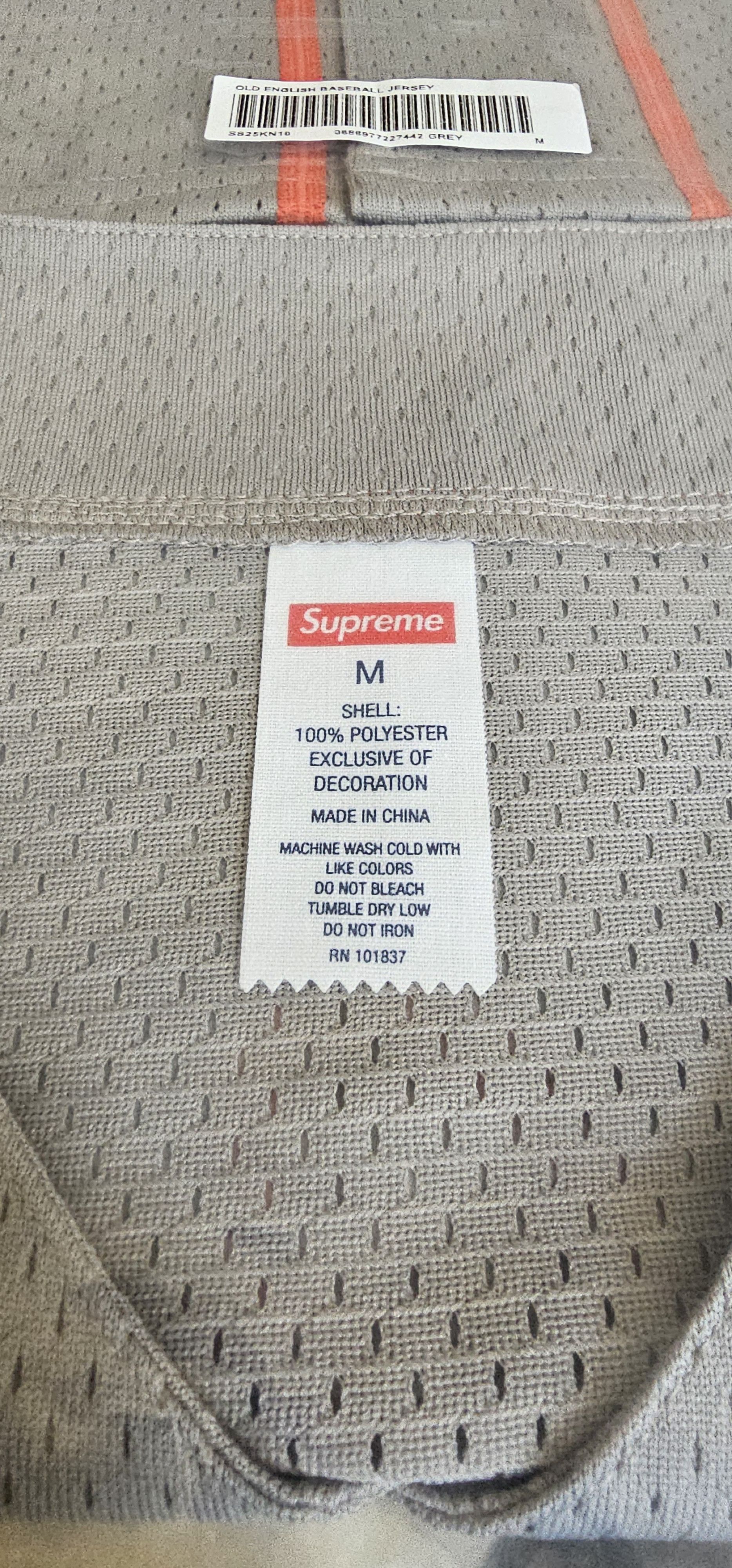 Supreme New Supreme Old English Baseball Jersey - Medium Size US M / EU 48-50 / 2 - 4 Thumbnail