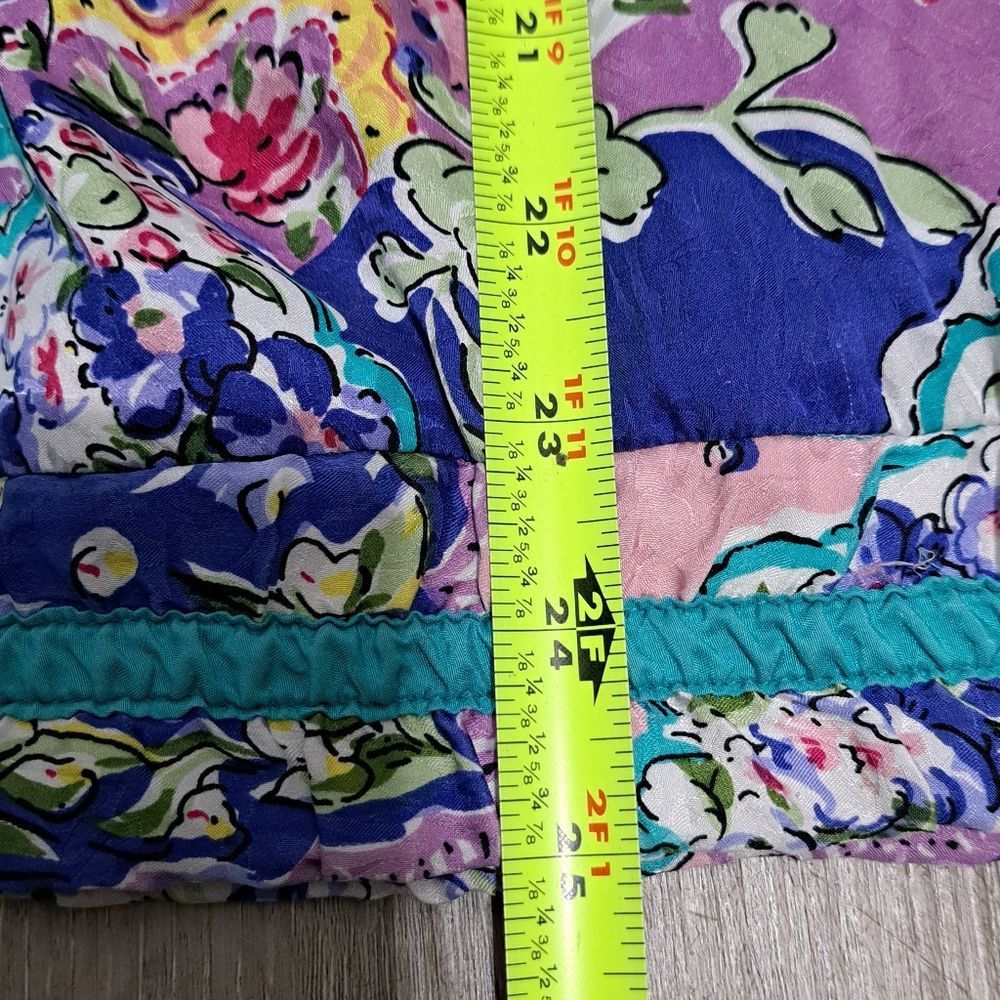 Other Vintage Mureli Floral Print Silk Studded Zip-Up Oversized Li Size S / US 4 / IT 40 - 6 Thumbnail