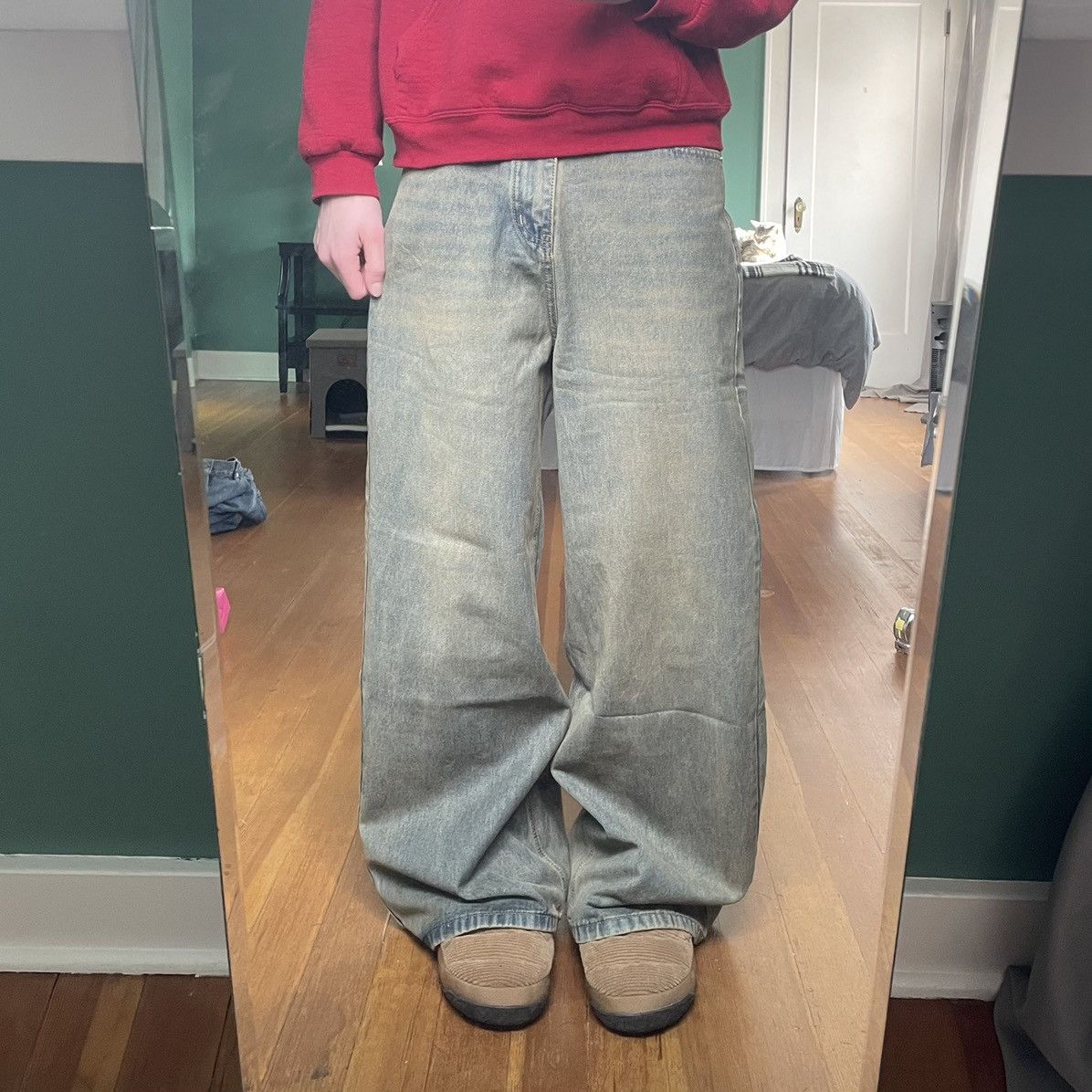 Japanese Brand × Supreme BAGGY SAND FADED WIDE-LEG JEANS Size US 30 / EU 46 - 2 Thumbnail