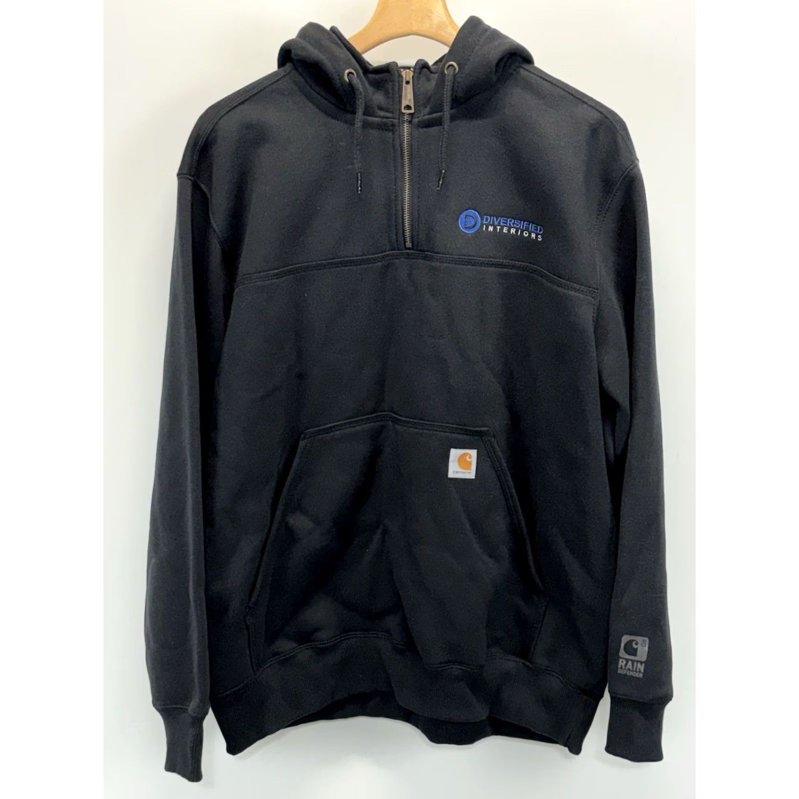Carhartt Carhartt Sweatshirt Mens L Black Regular 1/4 Zip Hoodie Fleece Heavyweight Pullover Hooded Size US L / EU 52-54 / 3 - 2 Thumbnail
