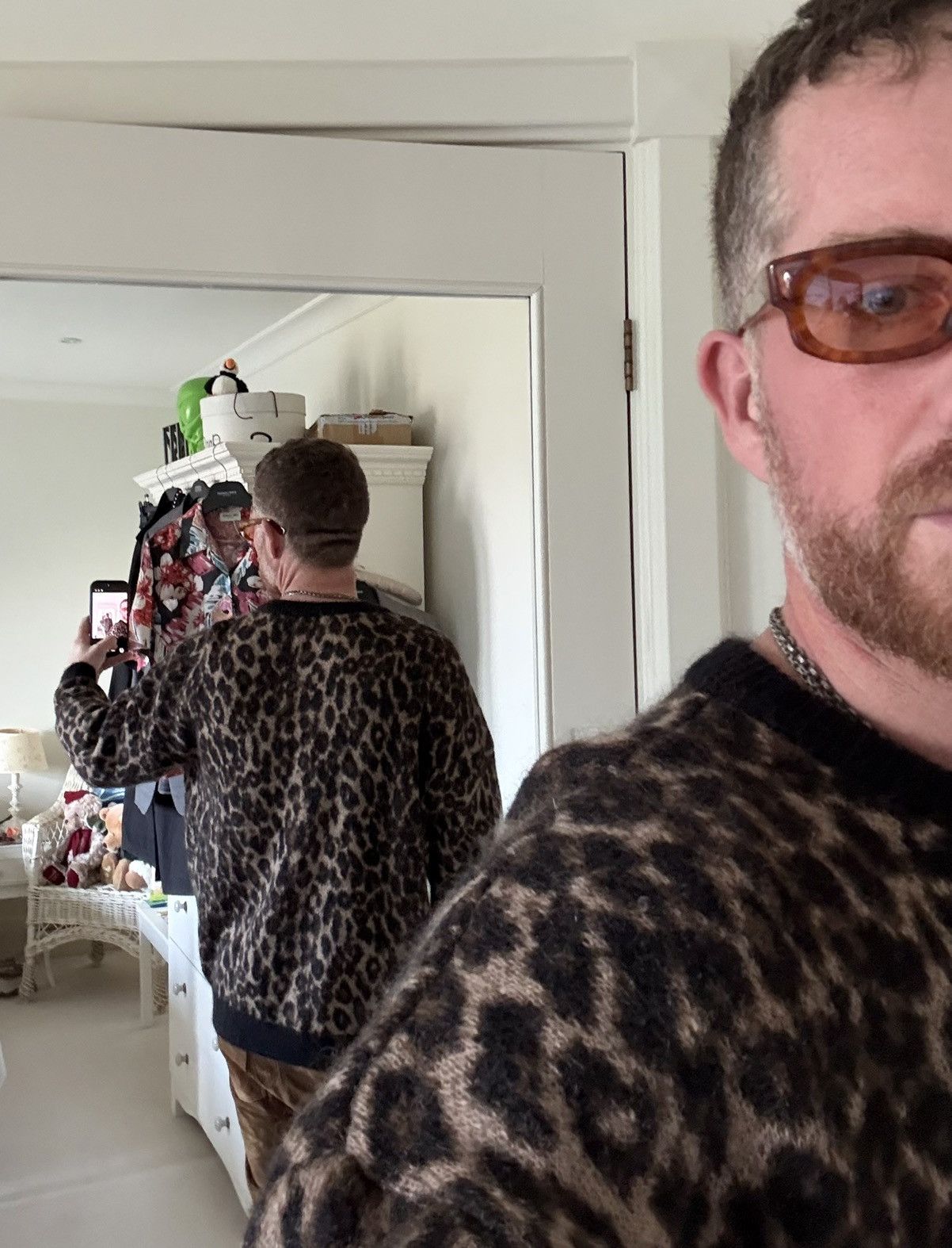 Celine FW22 Celine studded logo sweater Hedi Slimane grail leopard Size US M / EU 48-50 / 2 - 20 Thumbnail