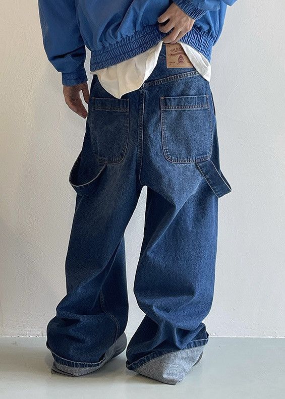 Japanese Brand × Vintage Retro punk cleanfit washed loose fit baggy jeans pants Size US 29 - 4 Thumbnail