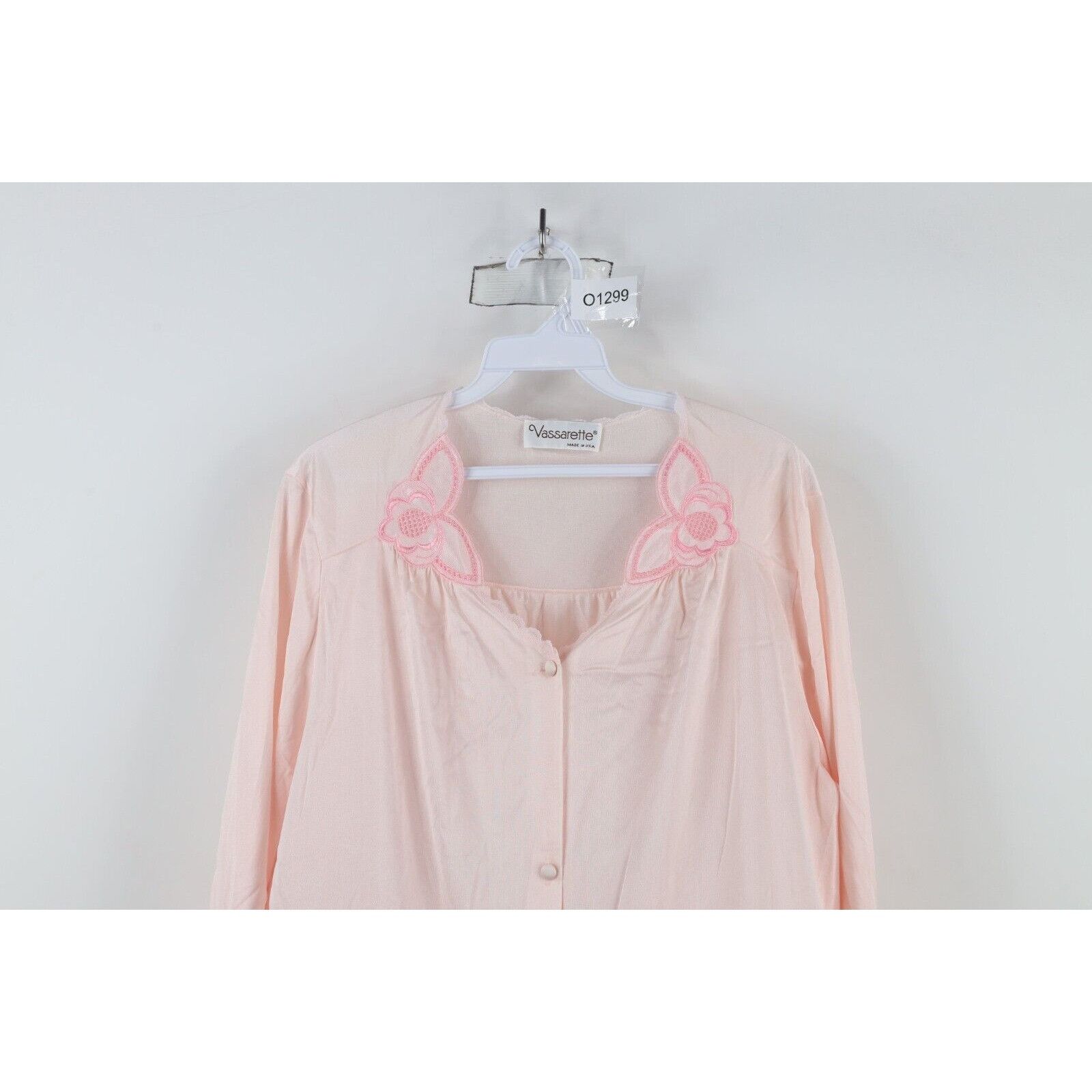 Vintage Vintage 70s Vassarette Fairy Lace Flower Sheer Night Gown Size L / US 10 / IT 46 - 2 Thumbnail