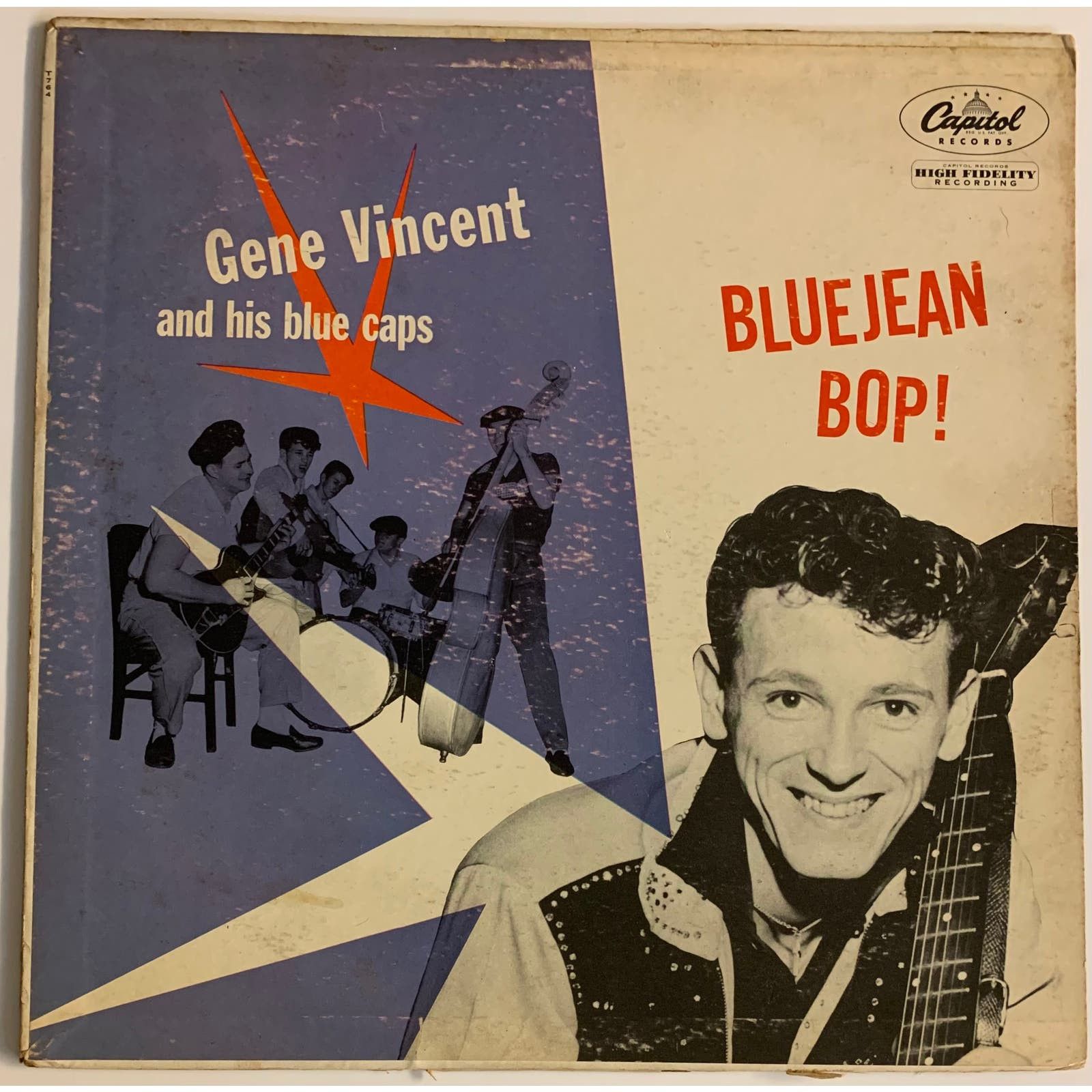 image of Delicious Vinyl x Vinyl Factory Gene Vincent And His Blue Caps Bluejean Bop! T-764 Vinyl Lp in Blac
