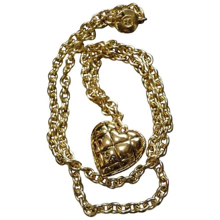 Sonia Rykiel Vintage Sonia Rykiel golden heart shape long chain necklace Size ONE SIZE - 1 Thumbnail