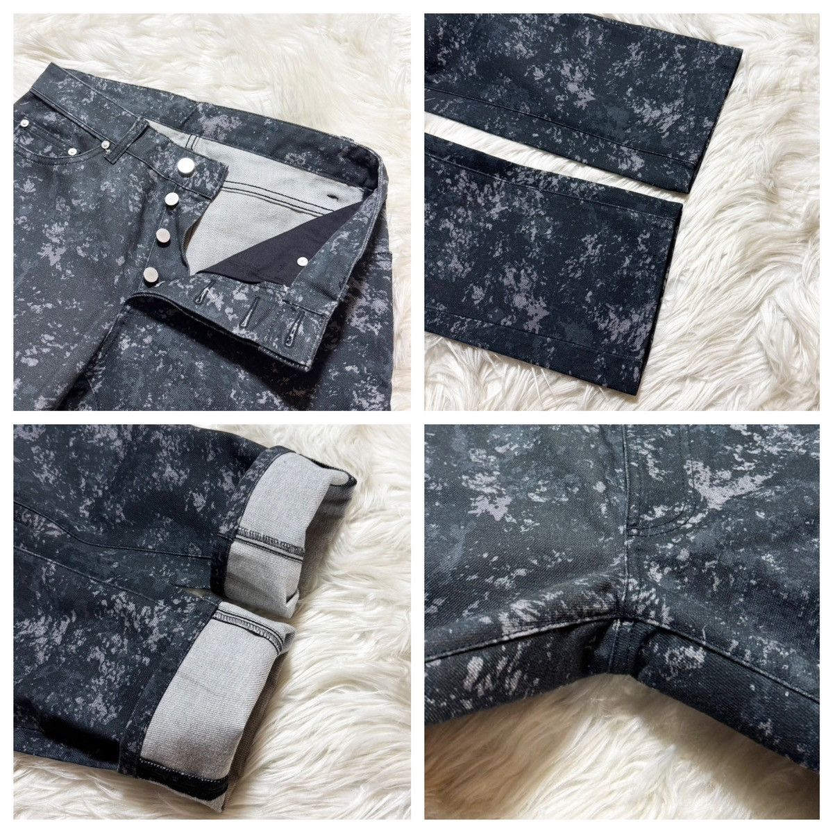 Balenciaga Balenciaga leather patch, marbled Blizzard denim pants Size US 29 - 4 Thumbnail