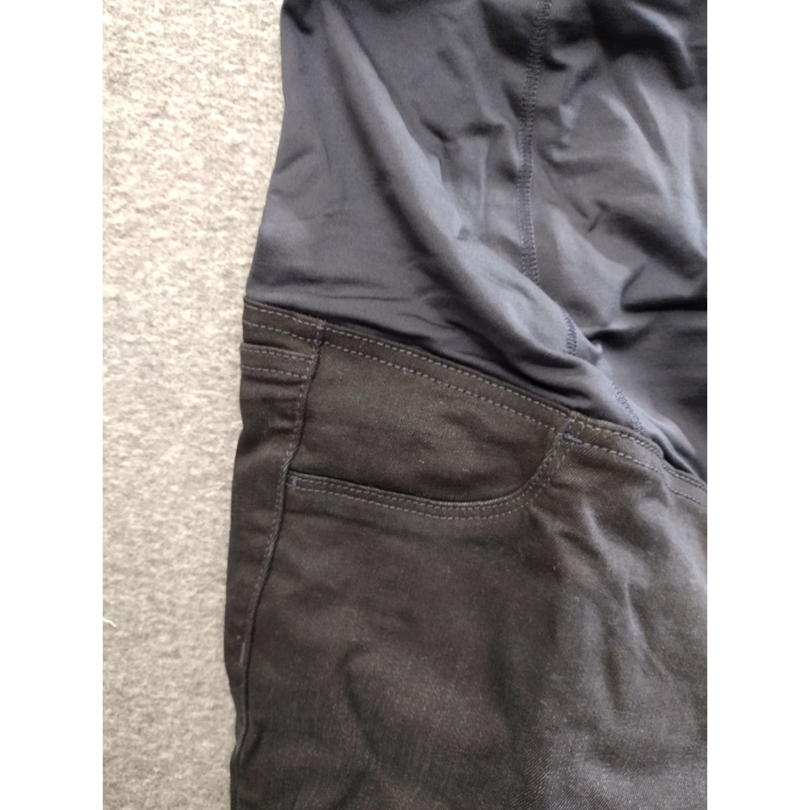 Denime Isabel Maternity Shorts Black Denim Crossover Panel Bermuda Size 16 Size 38" / US 16 / IT 52 - 7 Thumbnail