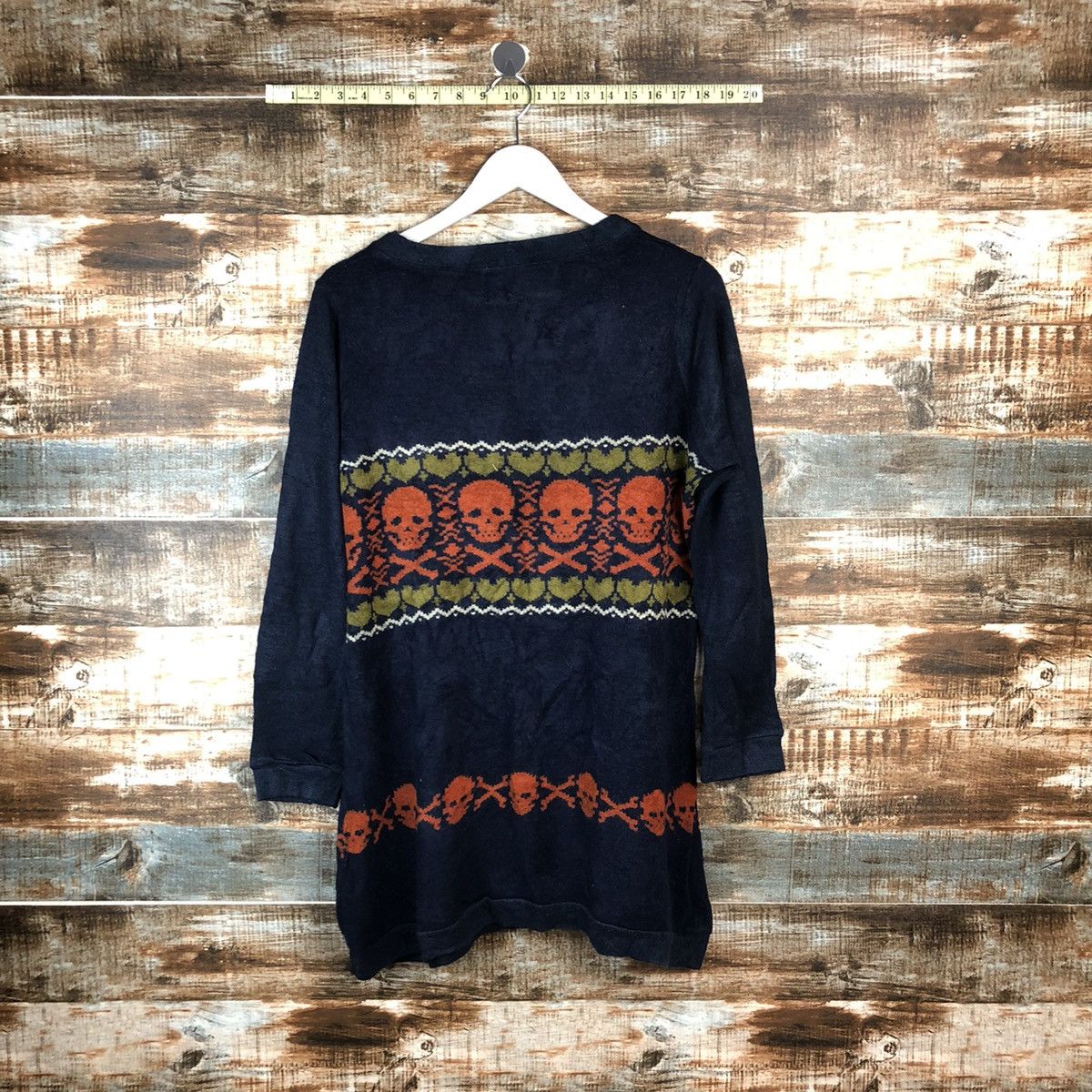 Homespun Knitwear Bemymuse Dark Blue skull Knitwear #A2056 Size M / US 6-8 / IT 42-44 - 13 Thumbnail