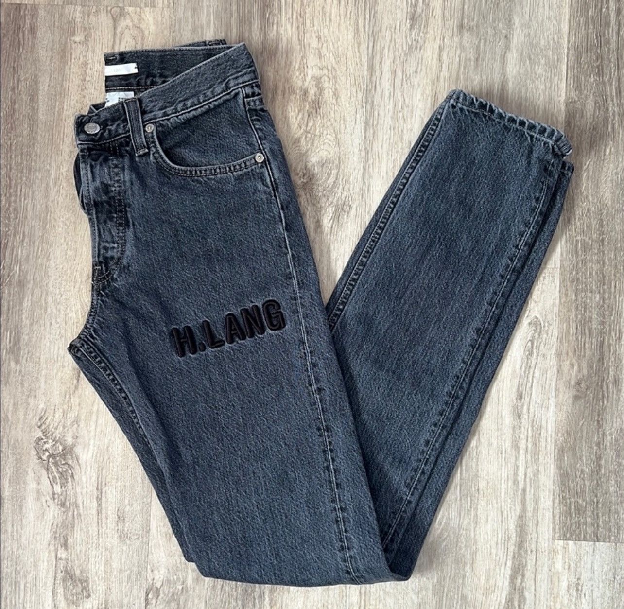 Helmut Lang Helmut Lang Unisex Straight Leg Grey Jeans Size US 28 / EU 44 - 2 Thumbnail