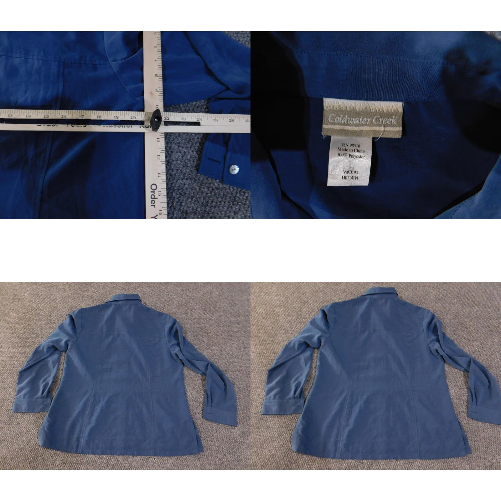 Coldwater Creek VINTAGE? No, item not vintage. Title should be: Coldwater Creek Shirt Womens Large Blue Collared Button Front Long Sleeve Tunic Size XL / US 12-14 / IT 48-50 - 8 Thumbnail