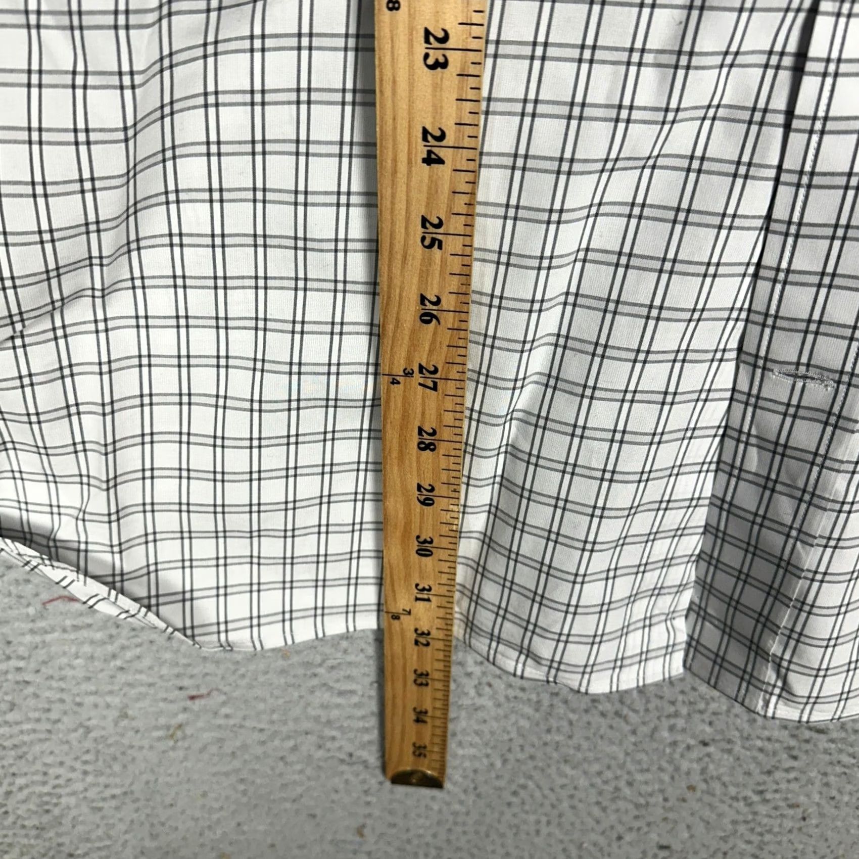 Banana Republic Banana Republic Shirt Mens XL White Black Grid Check Button Up EUC Size US XL / EU 56 / 4 - 6 Thumbnail