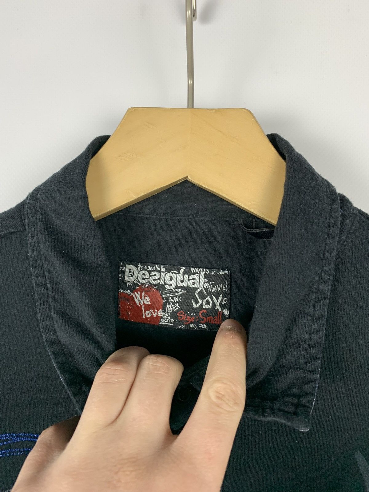 Desigual Desigual Polo Long Sleeve Shirt Patchwork Fun Love Y2K Sz S Size US S / EU 44-46 / 1 - 5 Thumbnail
