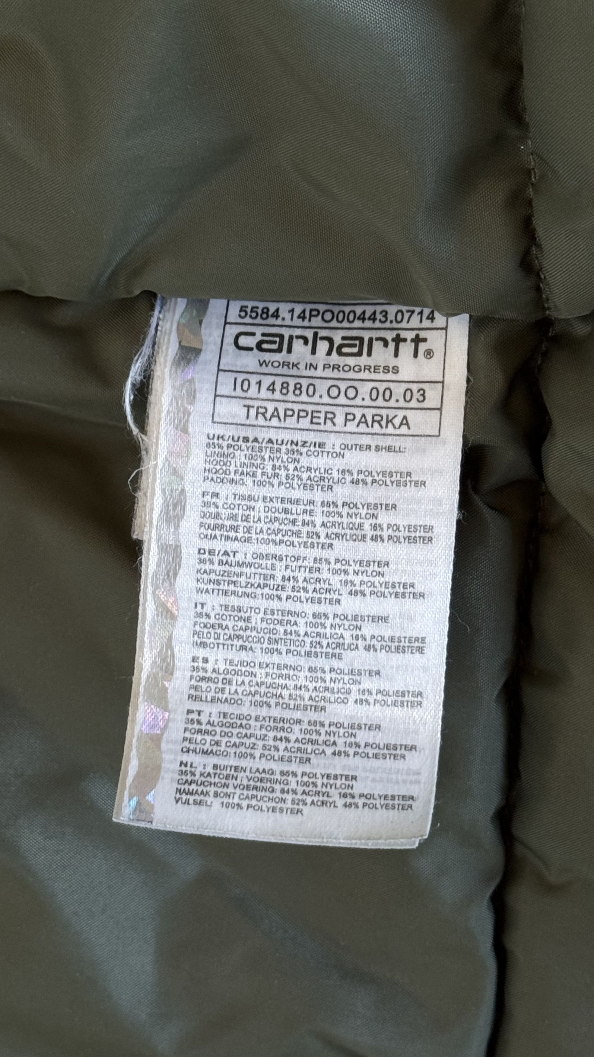 Carhartt Wip Carhartt (WIP) Trapper Parka (M) Size US M / EU 48-50 / 2 - 4 Thumbnail