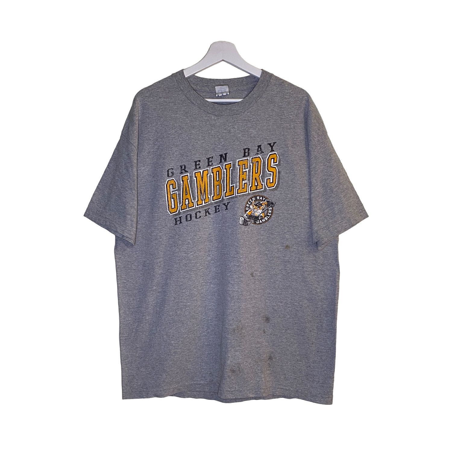 Vintage Vintage Green Bay Gamblers USHL Hockey Tee Distressed Size US XL / EU 56 / 4 - 1 Thumbnail