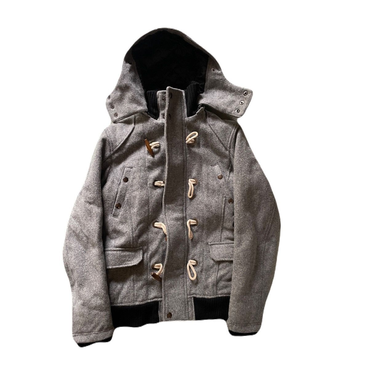 If Six Was Nine 2000s RATTLE TRAP Vkei Hooded Duffle Jacket Japanese archive Size US S / EU 44-46 / 1 - 2 Thumbnail