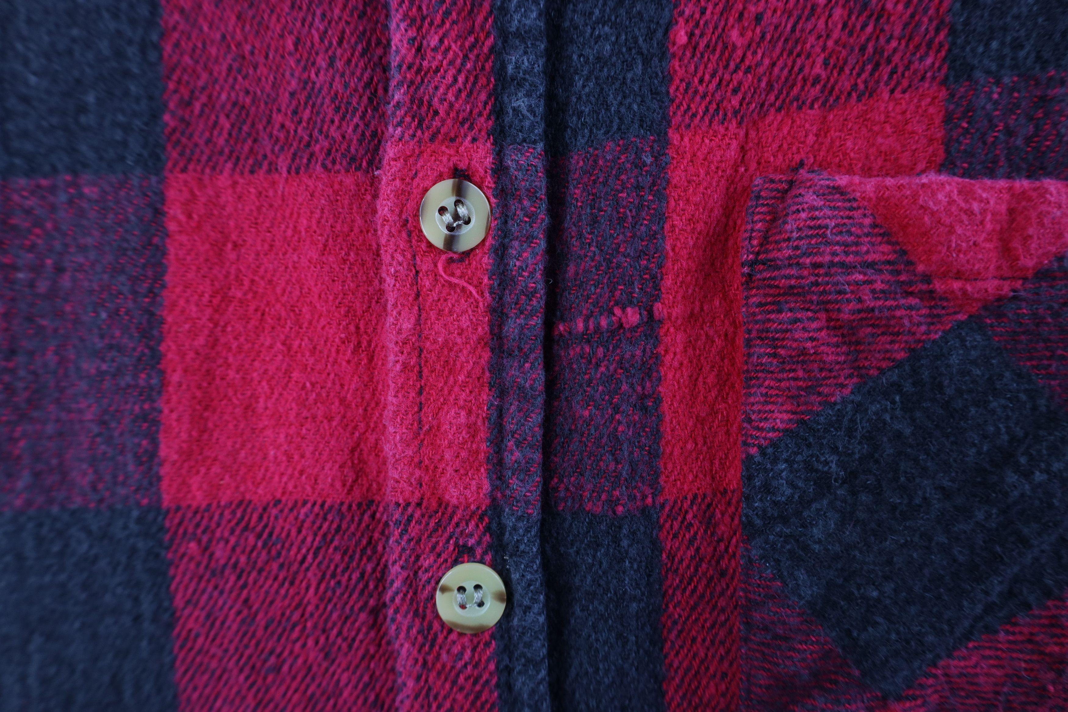 Vintage Vintage 90s Streetwear Heavyweight Button Shirt Plaid Size US XL / EU 56 / 4 - 4 Thumbnail