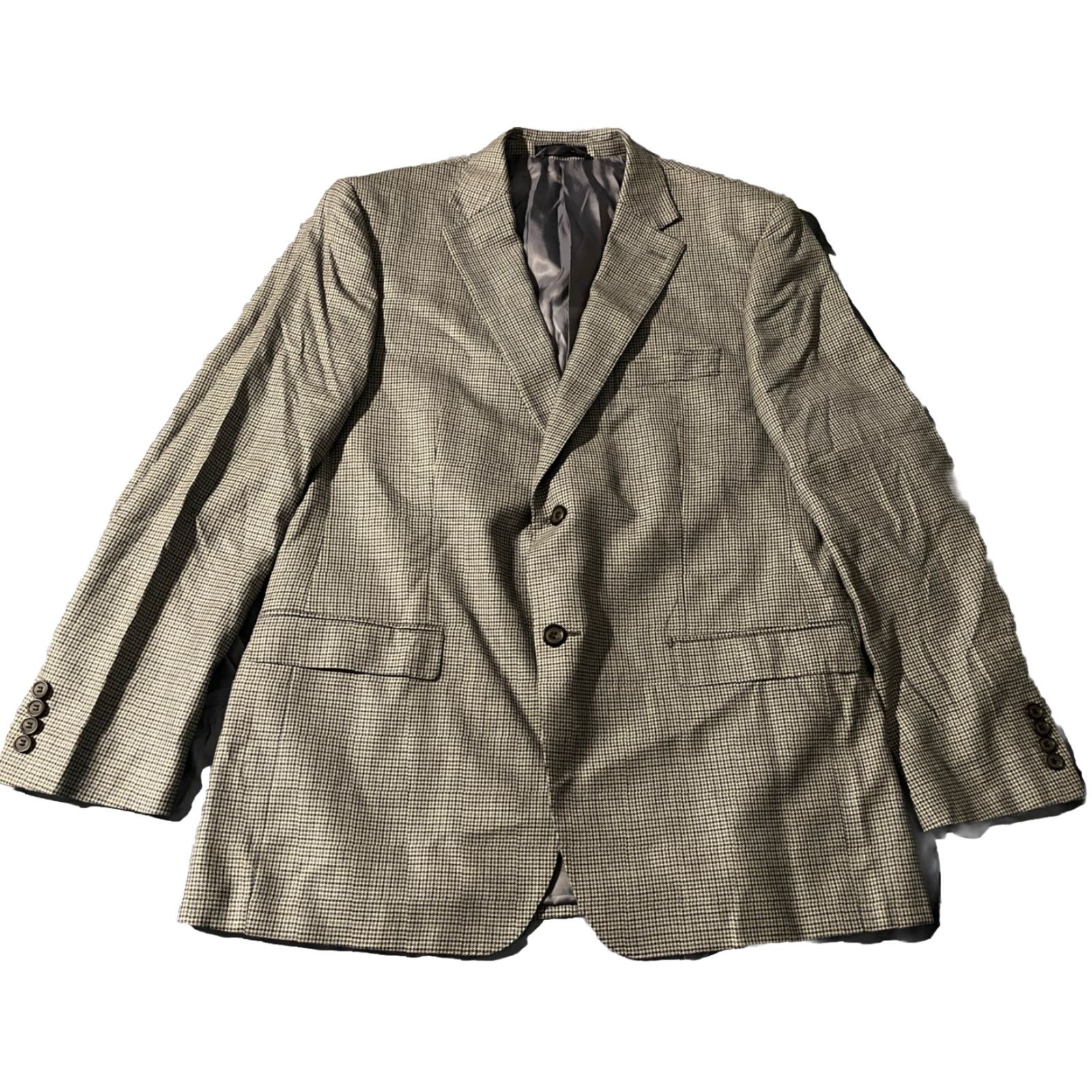 Ralph Lauren Lauren Ralph Lauren Blazer Slim Fit 44R Silk Wool Blend Houndstooth BLACK LABEL Mens Jacket Size 44R - 2 Thumbnail