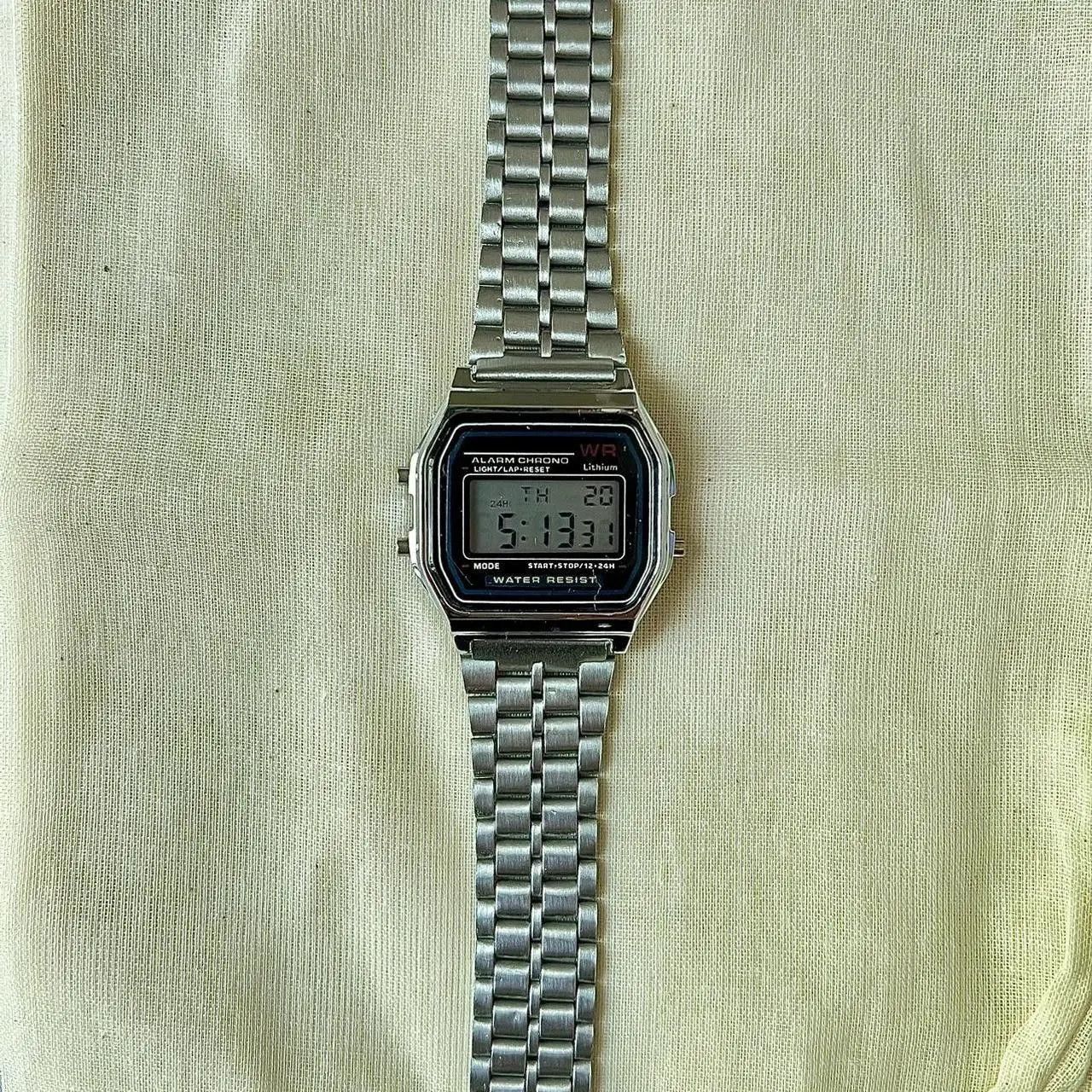 Jewelry × Vintage y2k 2000s vintage style stainless steel silver digital watch Size ONE SIZE - 8 Thumbnail
