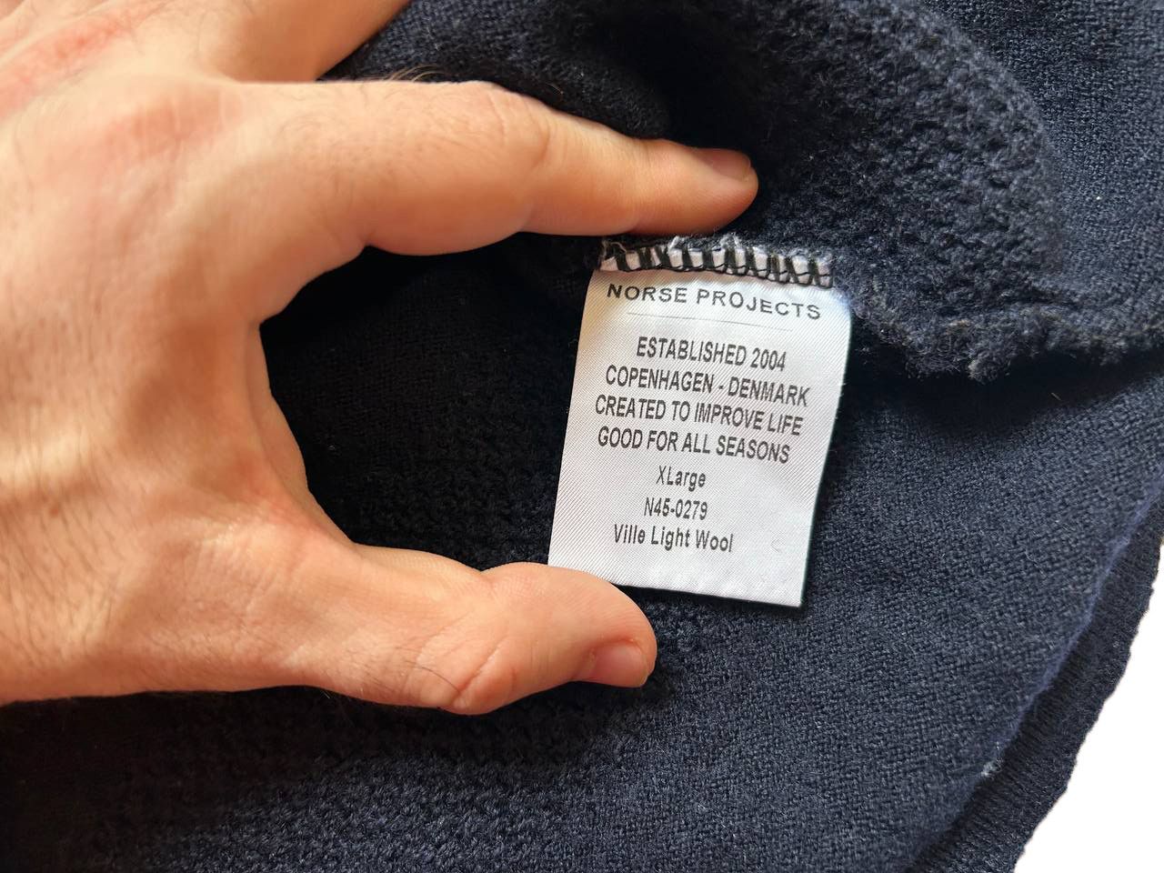 Norse Projects Knitted blue sweater Norse Projeckts made of wool. Size US L / EU 52-54 / 3 - 7 Thumbnail