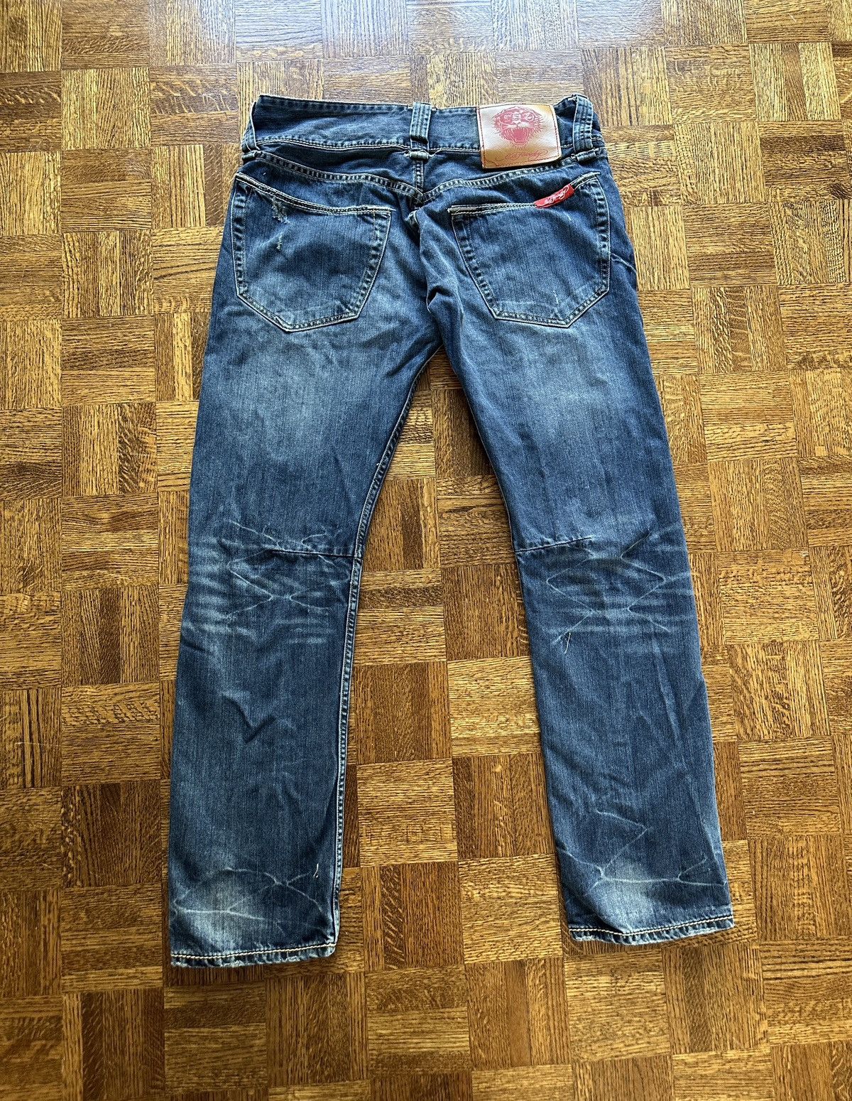 Ed Hardy × Vintage Vintage Y2K Ed Hardy Tiger Patch Denim Jeans Size US 36 / EU 52 - 2 Thumbnail