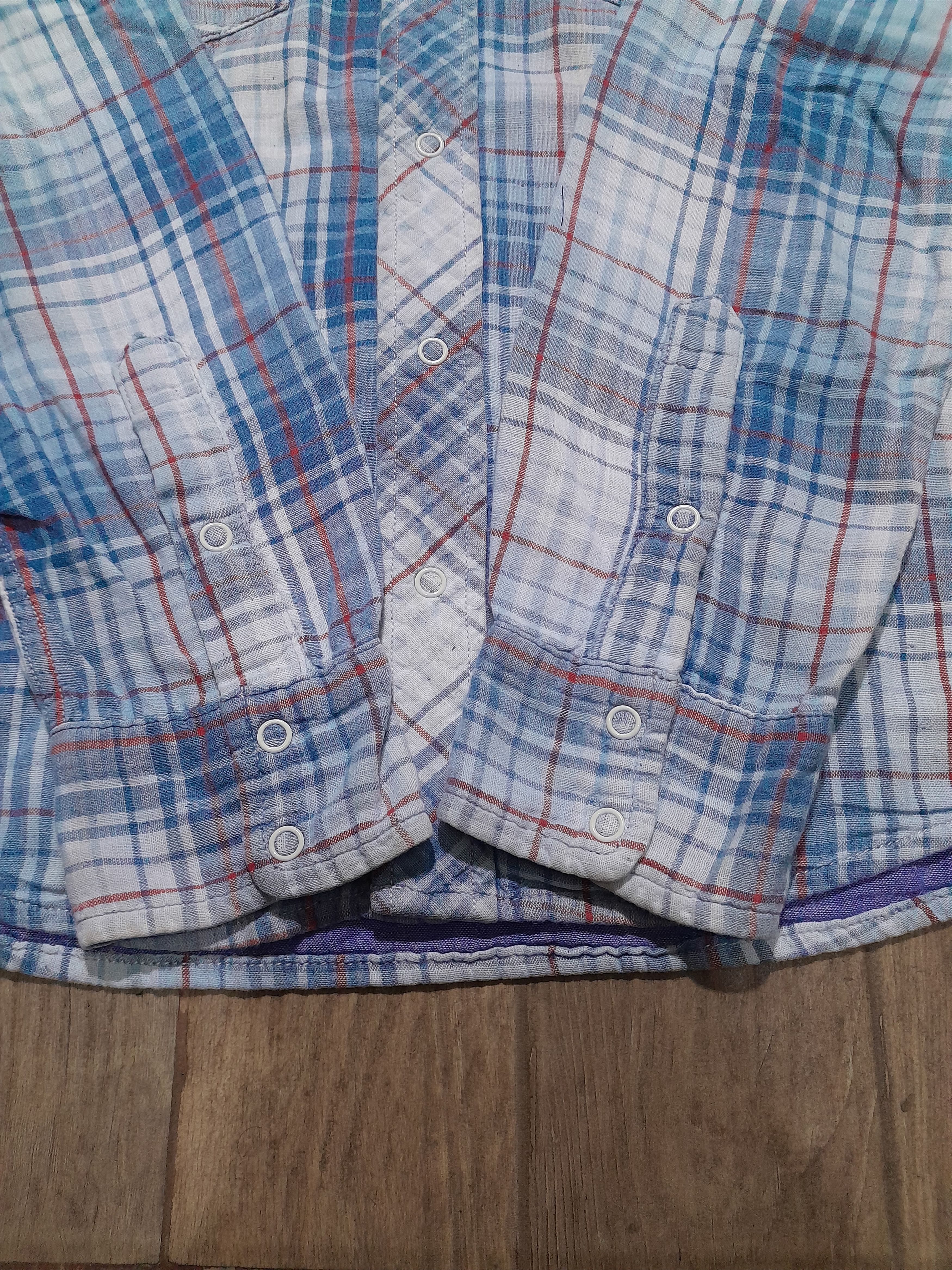 Blue Blue Japan Western Plaid Blue Blue Japan Double Pocket Size M Size US M / EU 48-50 / 2 - 5 Thumbnail