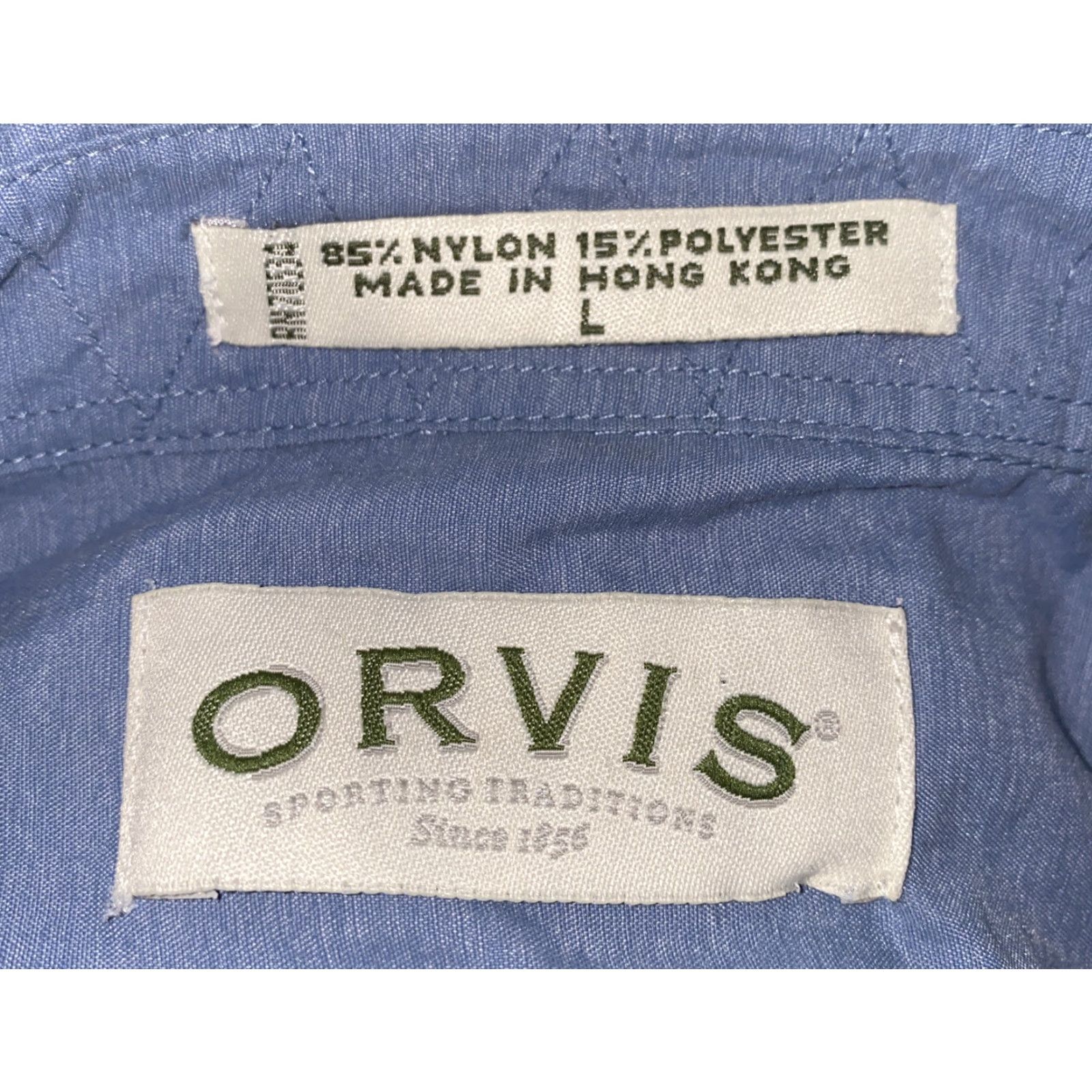 Orvis Orvis Shirt Mens Blue Long Sleeve Button-Up Collared Nylon/Polyester Fishing Shirt Size L Size US L / EU 52-54 / 3 - 6 Thumbnail
