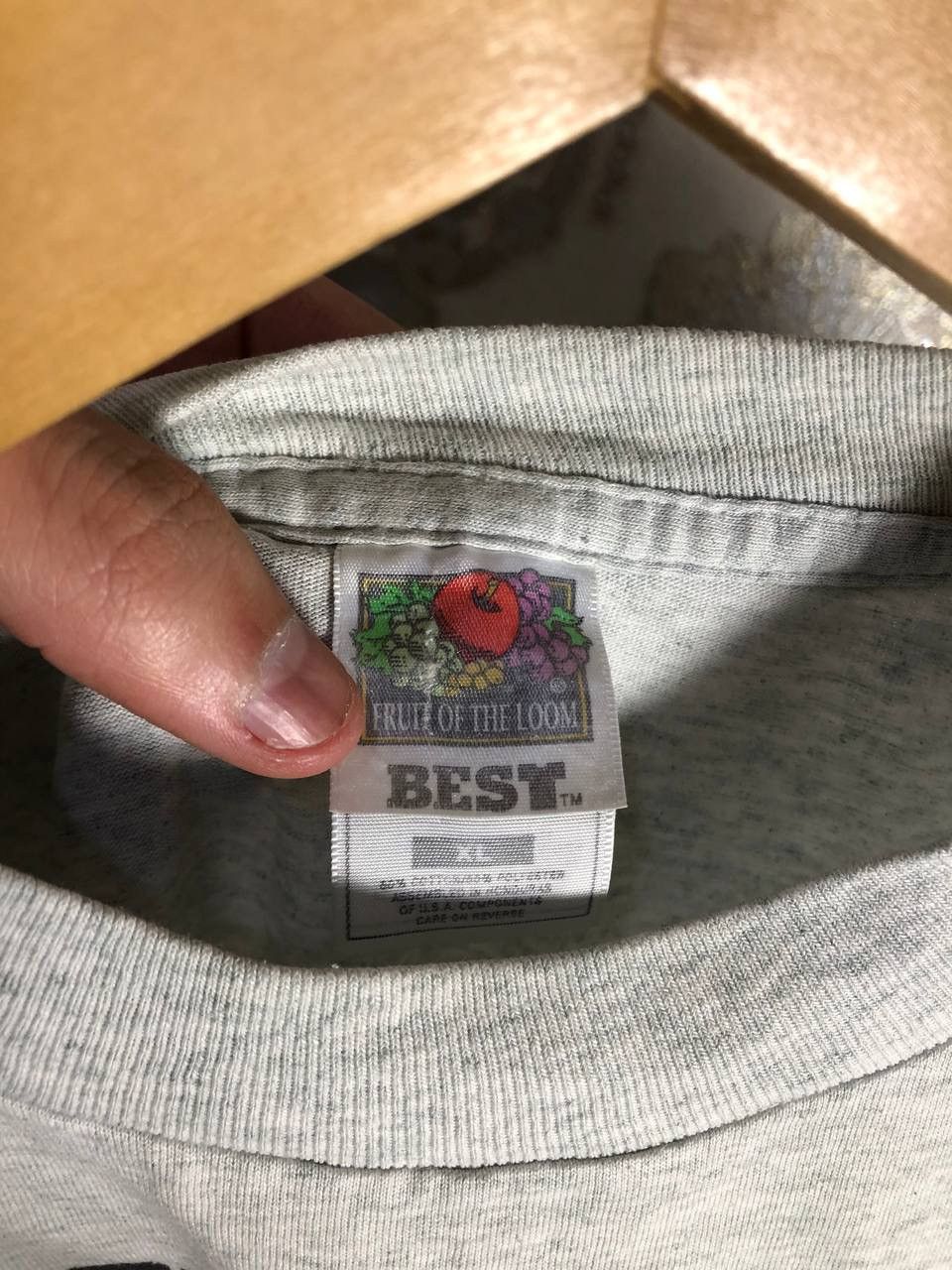 Vintage VERY RARE FRUIT OF THE LOOM DESIGNER T-SHIRT 1991 Y2K 90s Size US XL / EU 56 / 4 - 5 Thumbnail