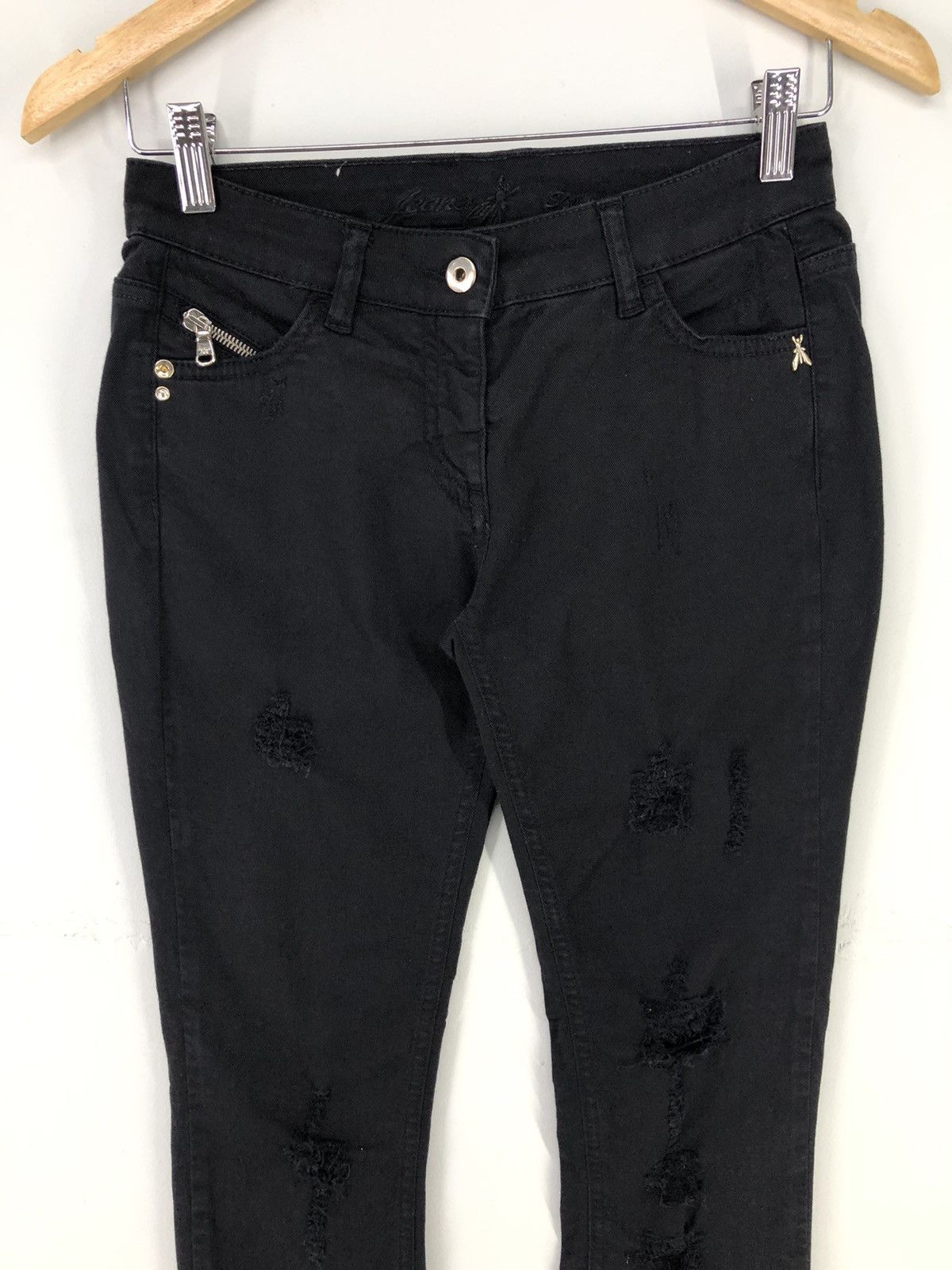 Patrizia Pepe Patrizia Pepe Distressed Black Skinny Jeans Size 26" / US 2 / IT 38 - 4 Thumbnail