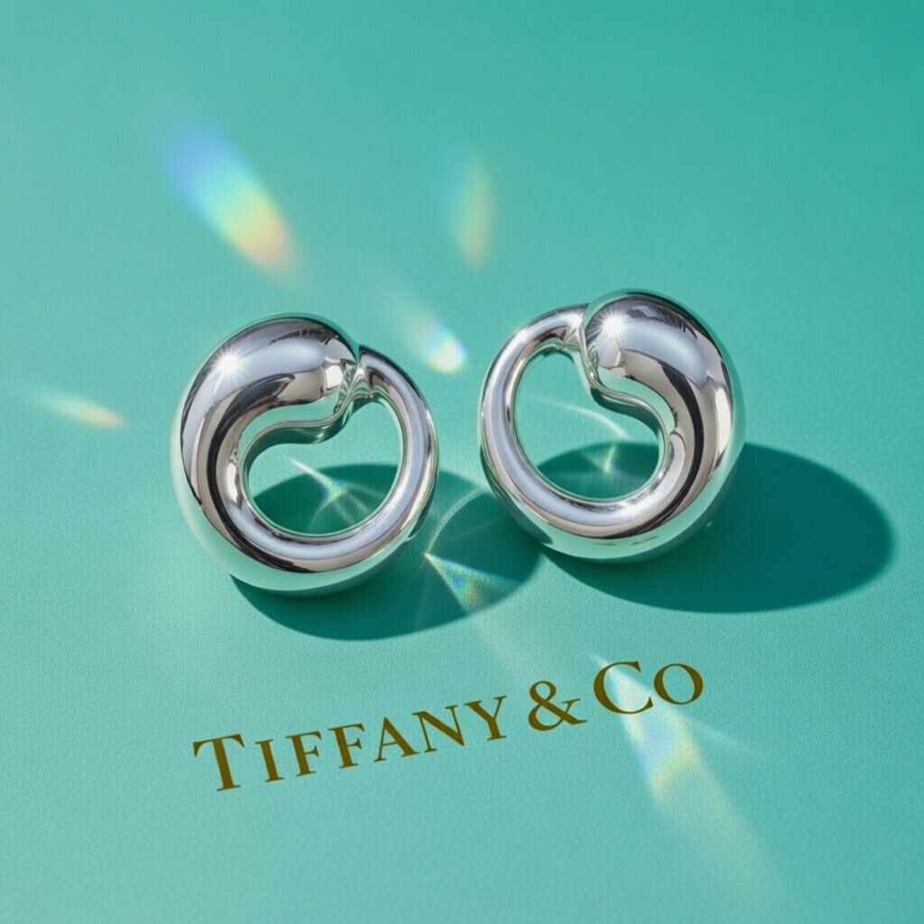 Tiffany & Co. TIFFANY & CO Peretti Silver Eternal Circle Stud Earrings Size ONE SIZE - 2 Thumbnail