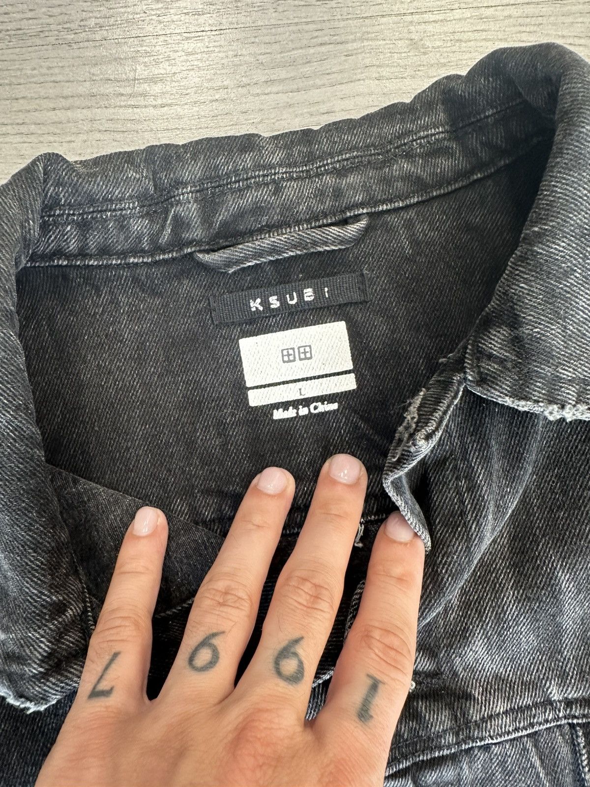 Ksubi Repaired Denim Jacket Black