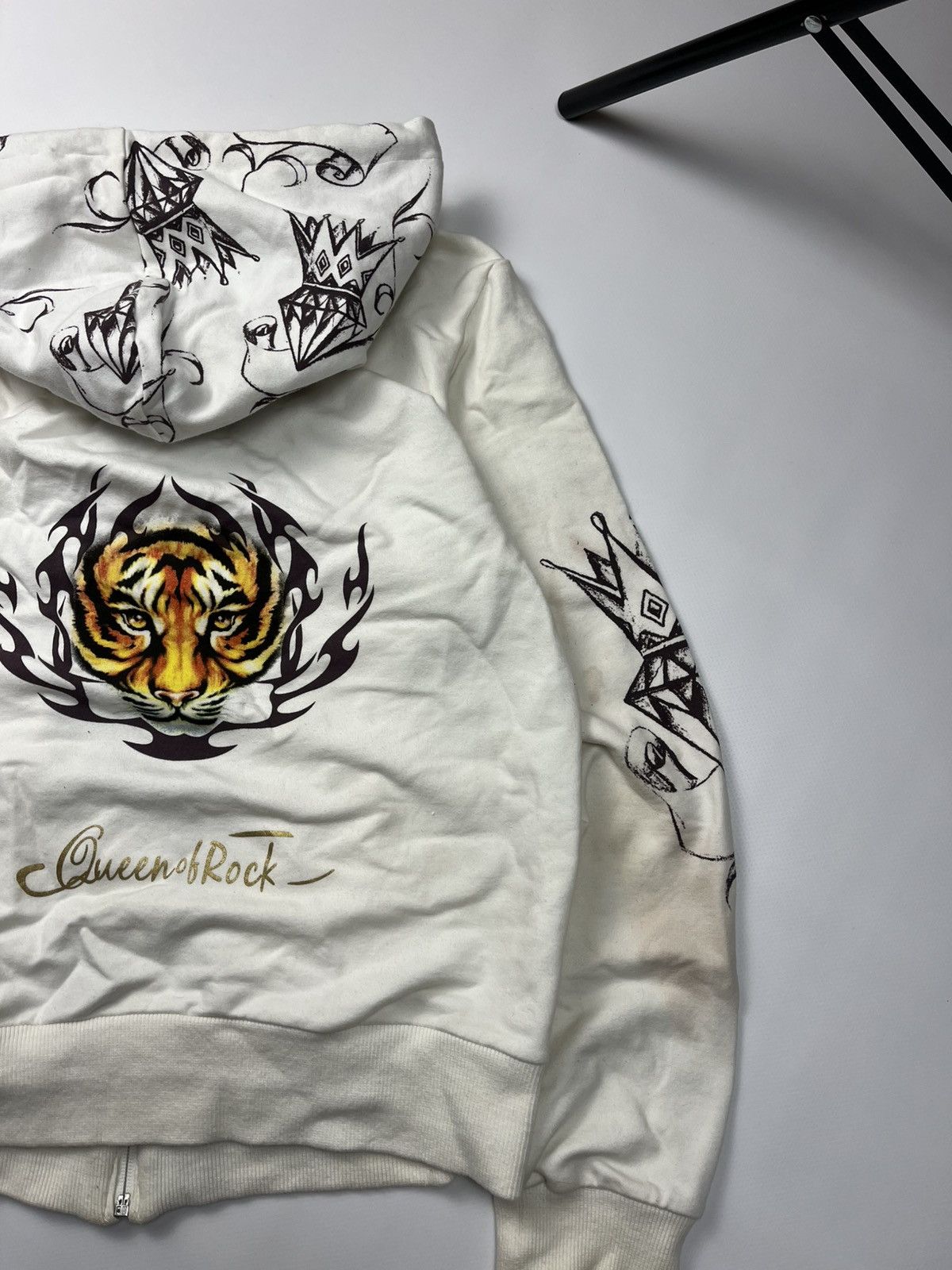 If Six Was Nine LGB IfSixWasNine Ed Hardy Style Leopard Fur Faux Zip Hoodie Size M / US 6-8 / IT 42-44 - 11 Thumbnail