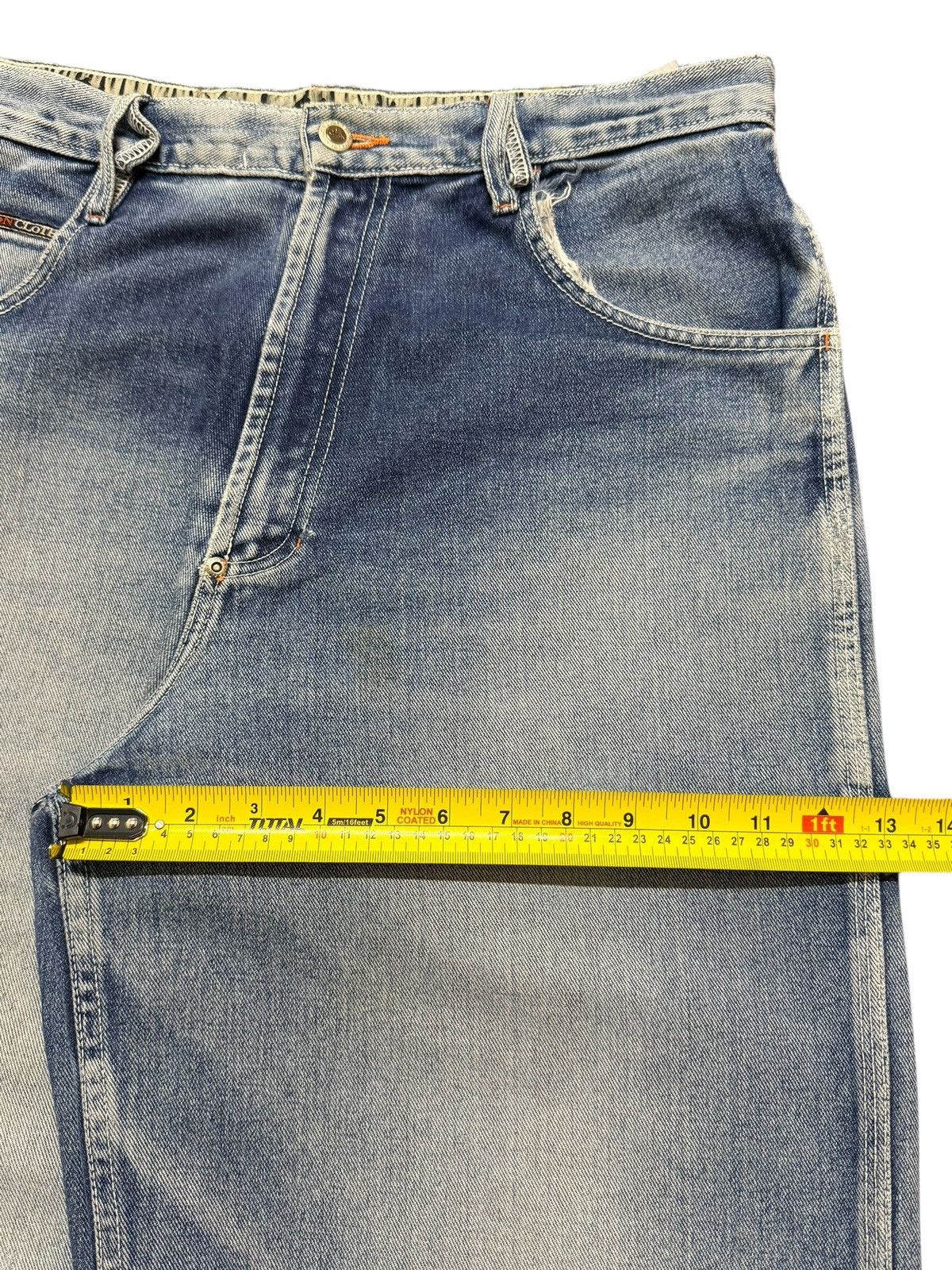 Fubu Vintage Japan Carpenter Faded Wash Distressed Wide Leg Baggy Size US 33 - 16 Thumbnail