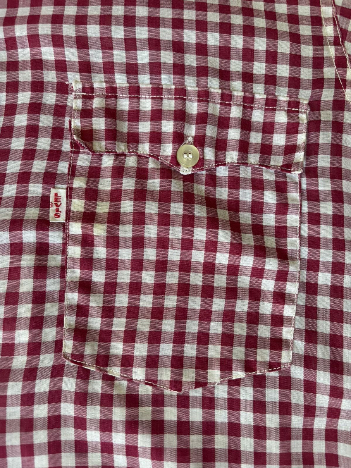 Levi's Vintage Clothing Levis Big E Red Checkered Button Up 1960s Size US L / EU 52-54 / 3 - 2 Thumbnail