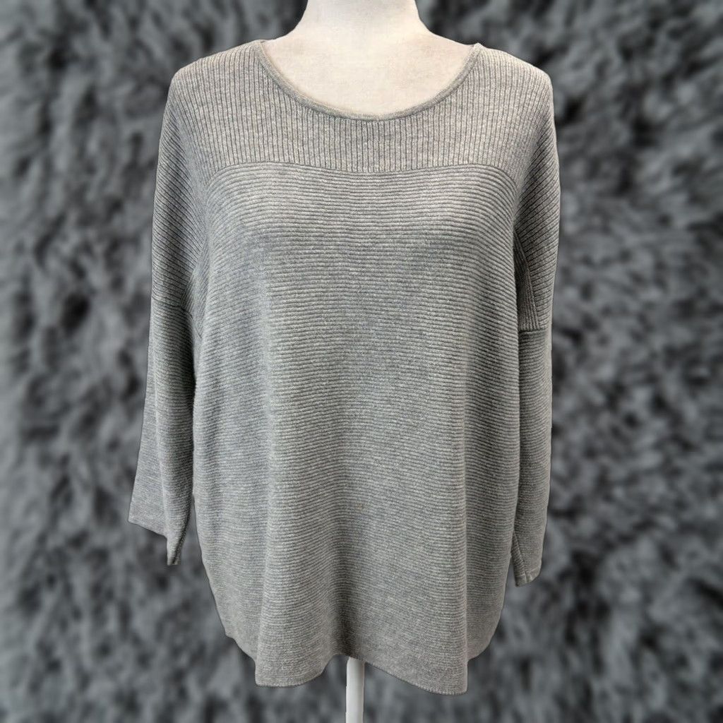 Vintage CHICOS Sweater Women's Large Grey Pullover Dolman Sleeve Casual Size L / US 10 / IT 46 - 1 Thumbnail
