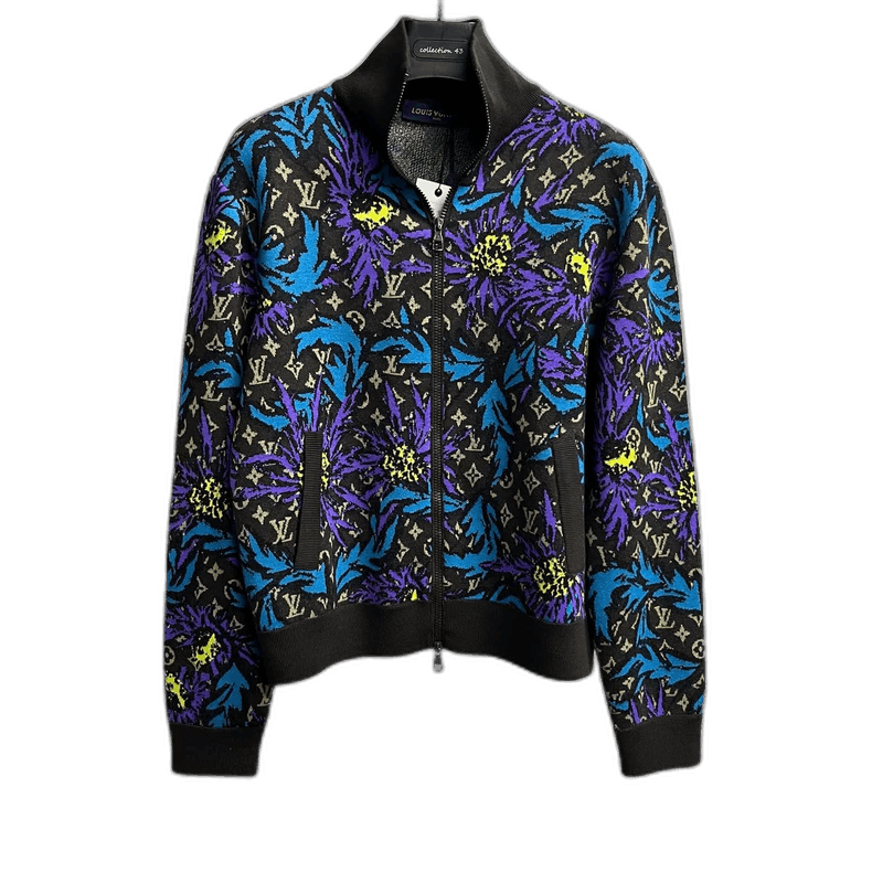 Louis Vuitton Louis Vuitton Black Floral Zip Long Sleeve Jacket Size US S / EU 44-46 / 1 - 1 Thumbnail