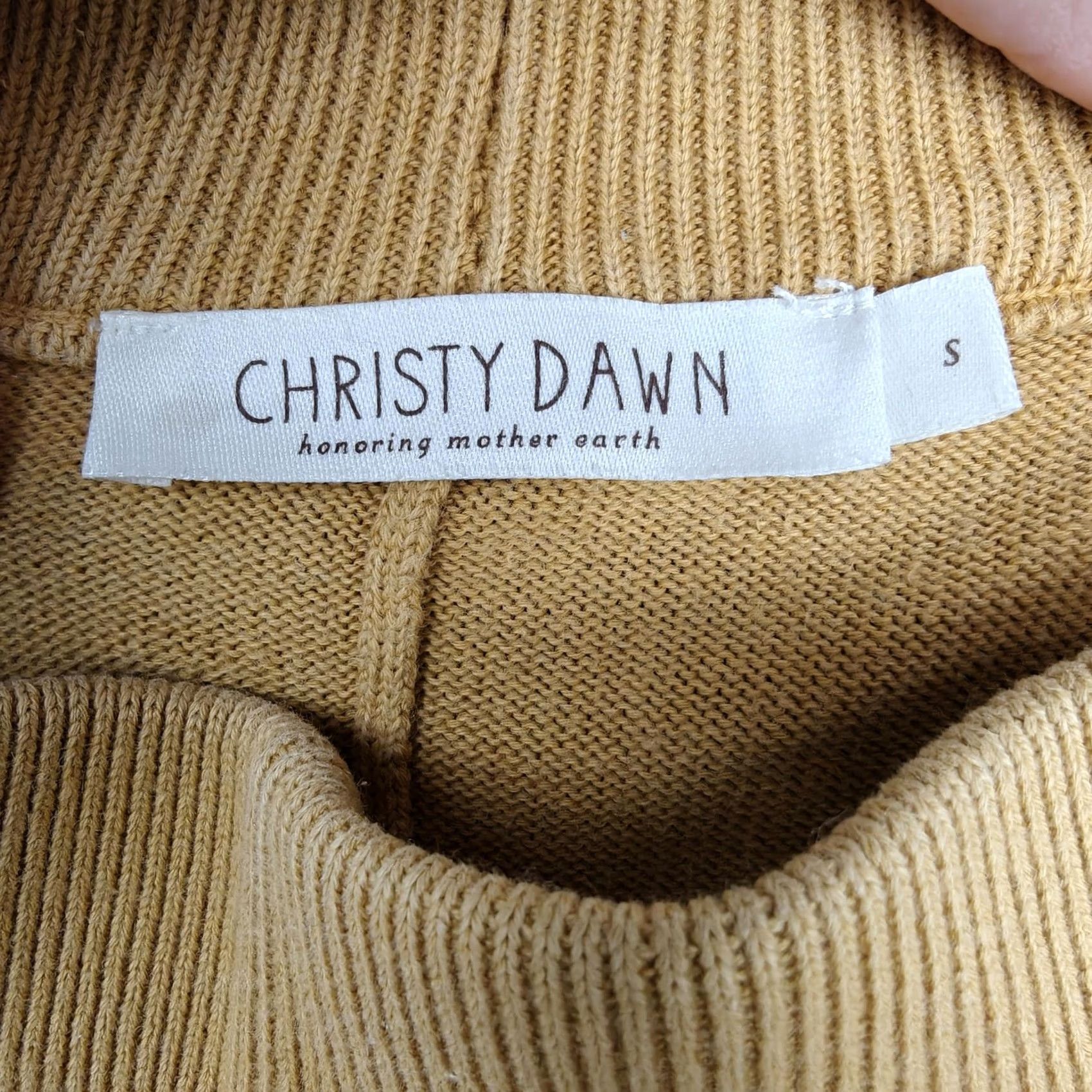 Christy Dawn Christy Dawn Pants Womens Small Yellow Knit Jogger Cuffed Elastic Waist Casual Size 28" / US 6 / IT 42 - 4 Thumbnail