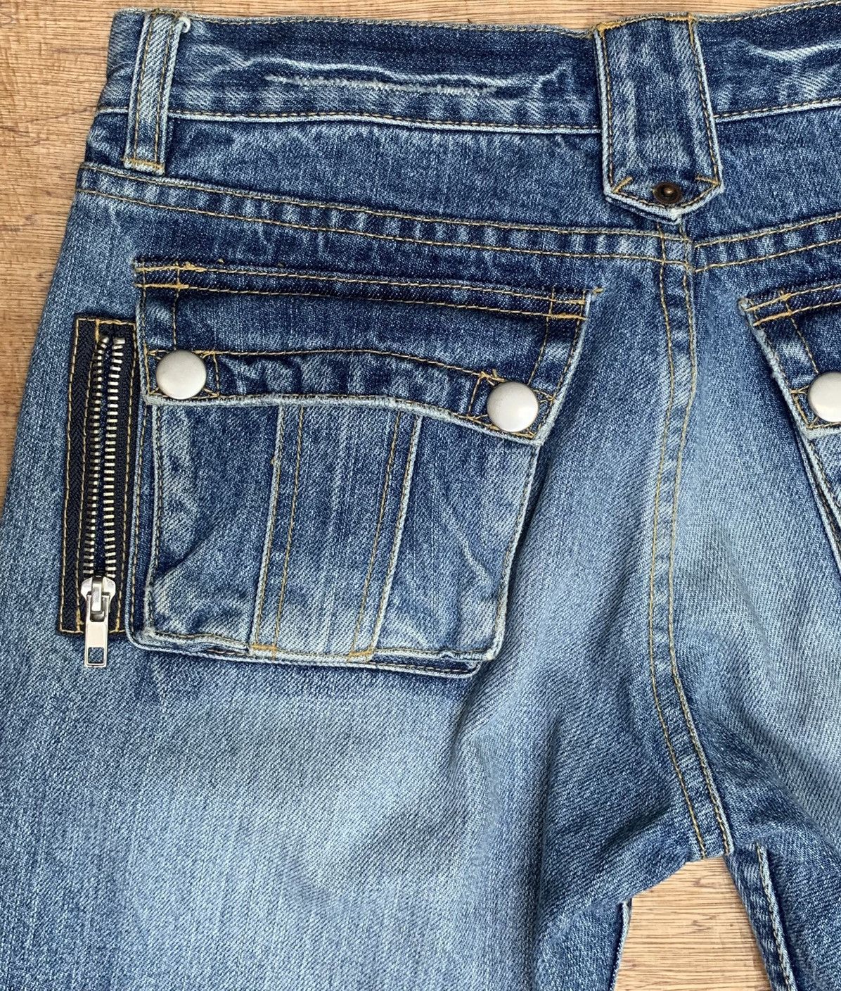 Beauty Beast × If Six Was Nine × Japanese Brand Bit Blue Distressed Multizipper Denim Pants Size US 28 / EU 44 - 17 Thumbnail