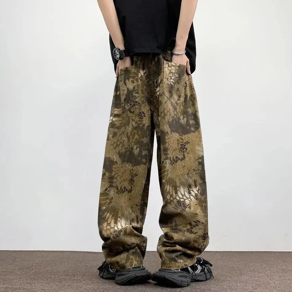 Japanese Brand Retro loose casual straight leg camouflage jeans Size US 32 / EU 48 - 4 Thumbnail