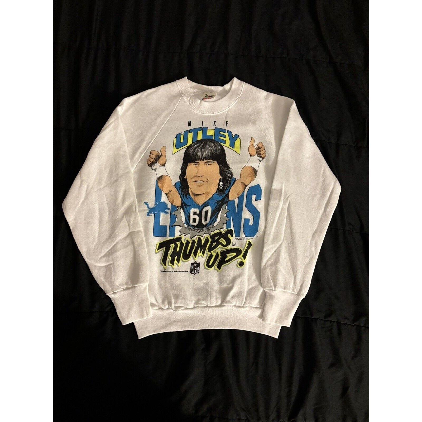 Fruit Of The Loom Vintage Detroit Lions Mike Utley 1991 Crewneck Sweatshirt Size US M / EU 48-50 / 2 - 1 Thumbnail
