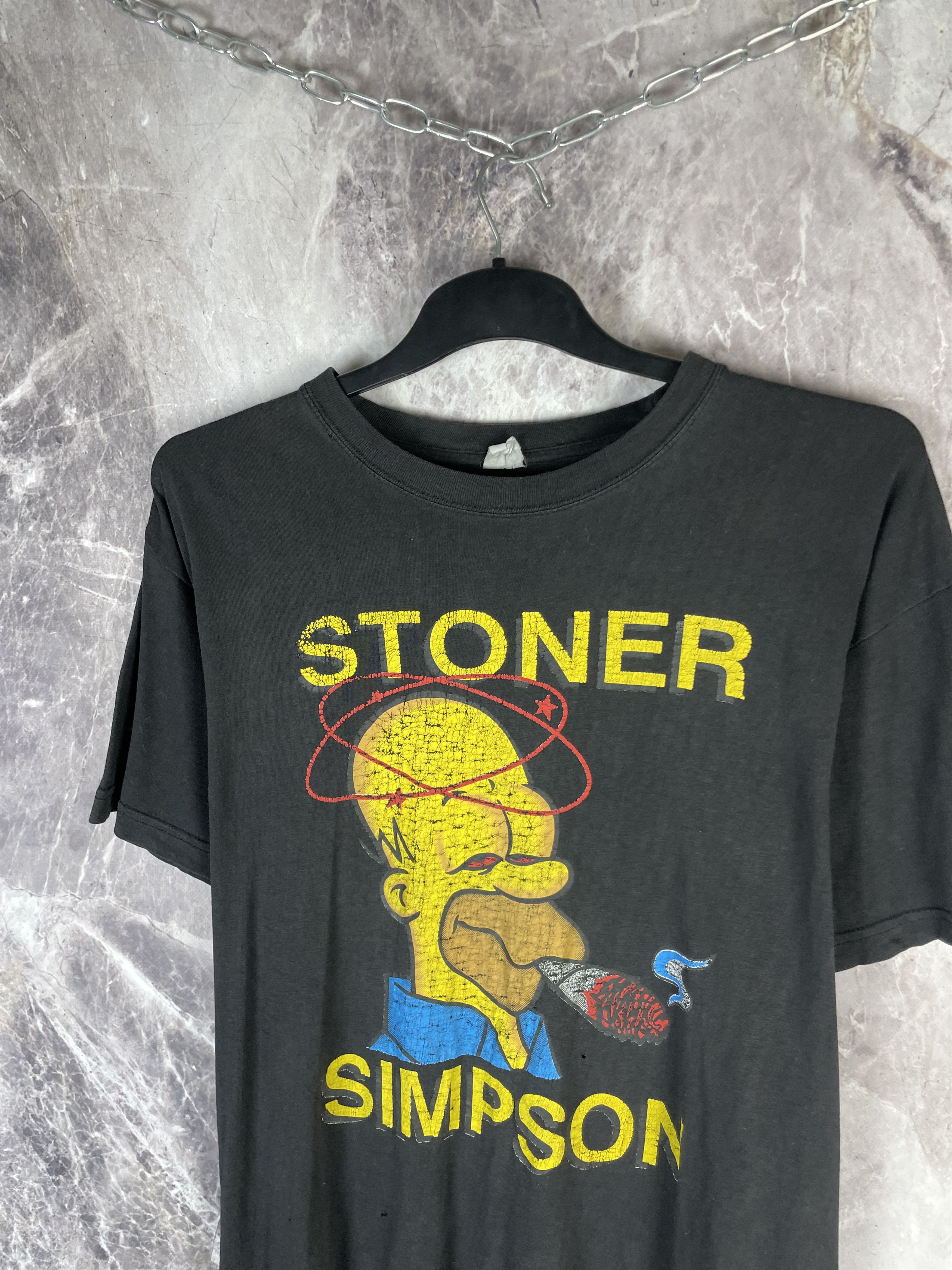 Vintage Vintage 90s Stoner Homer Simpsons The Simpsons Blunt Tee Size US M / EU 48-50 / 2 - 3 Thumbnail