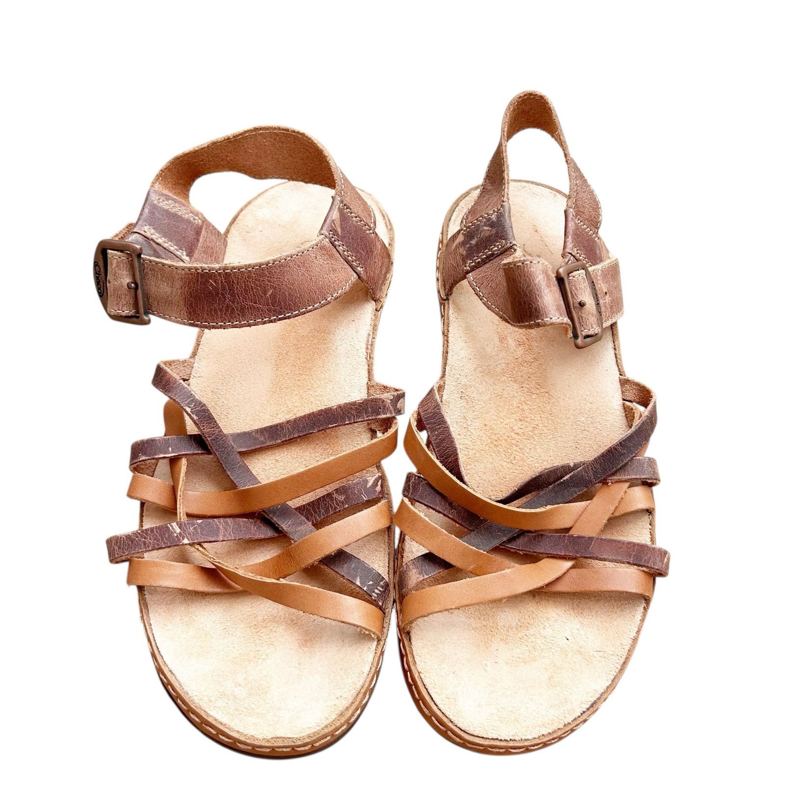 Chaco Chaco Brown Leather Fallon Strappy Sandals Sz 6 Size US 6 / IT 36 - 2 Thumbnail