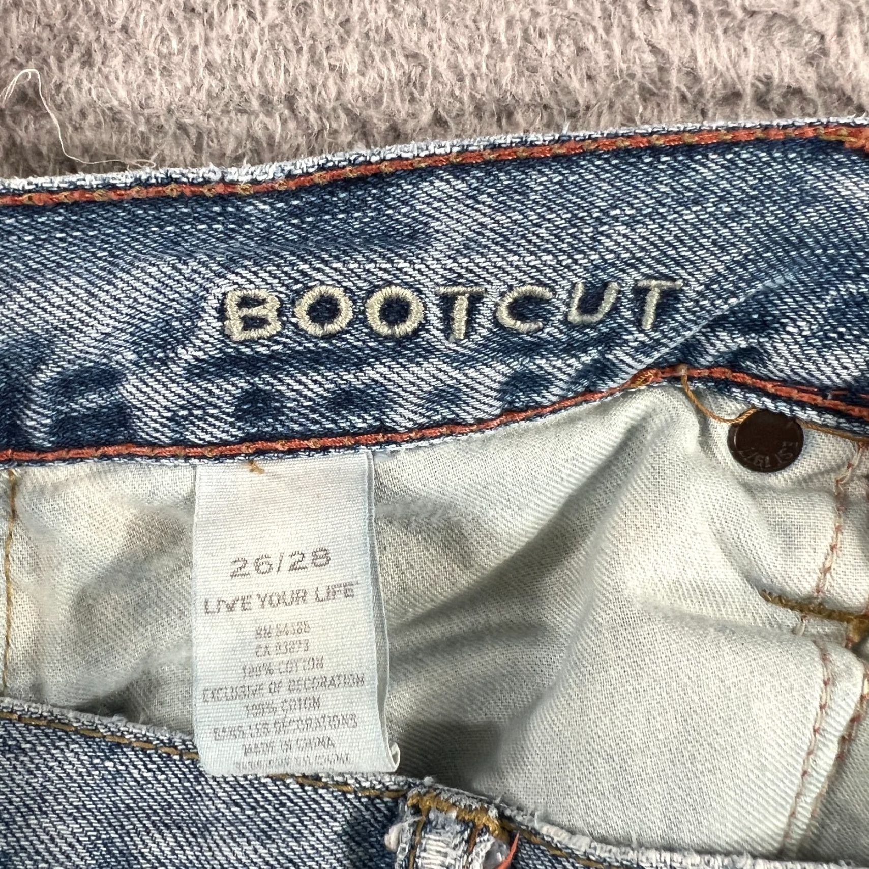 American Eagle Outfitters VINTAGE American Eagle Bootcut Jeans Mens 26x28 Blue Distressed Classic 5-Pocket Modern Grunge Size US 26 / EU 42 - 7 Thumbnail