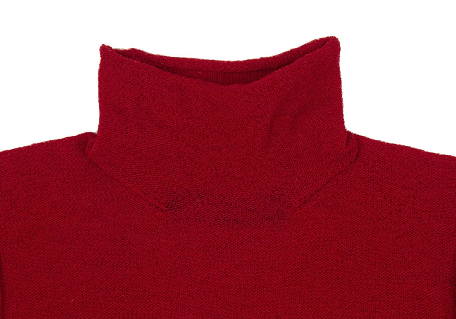 Comme des Garcons Homme Plus Oversized High Neck Knit Sweater in Red, Size M Size US M / EU 48-50 / 2 - 3 Thumbnail